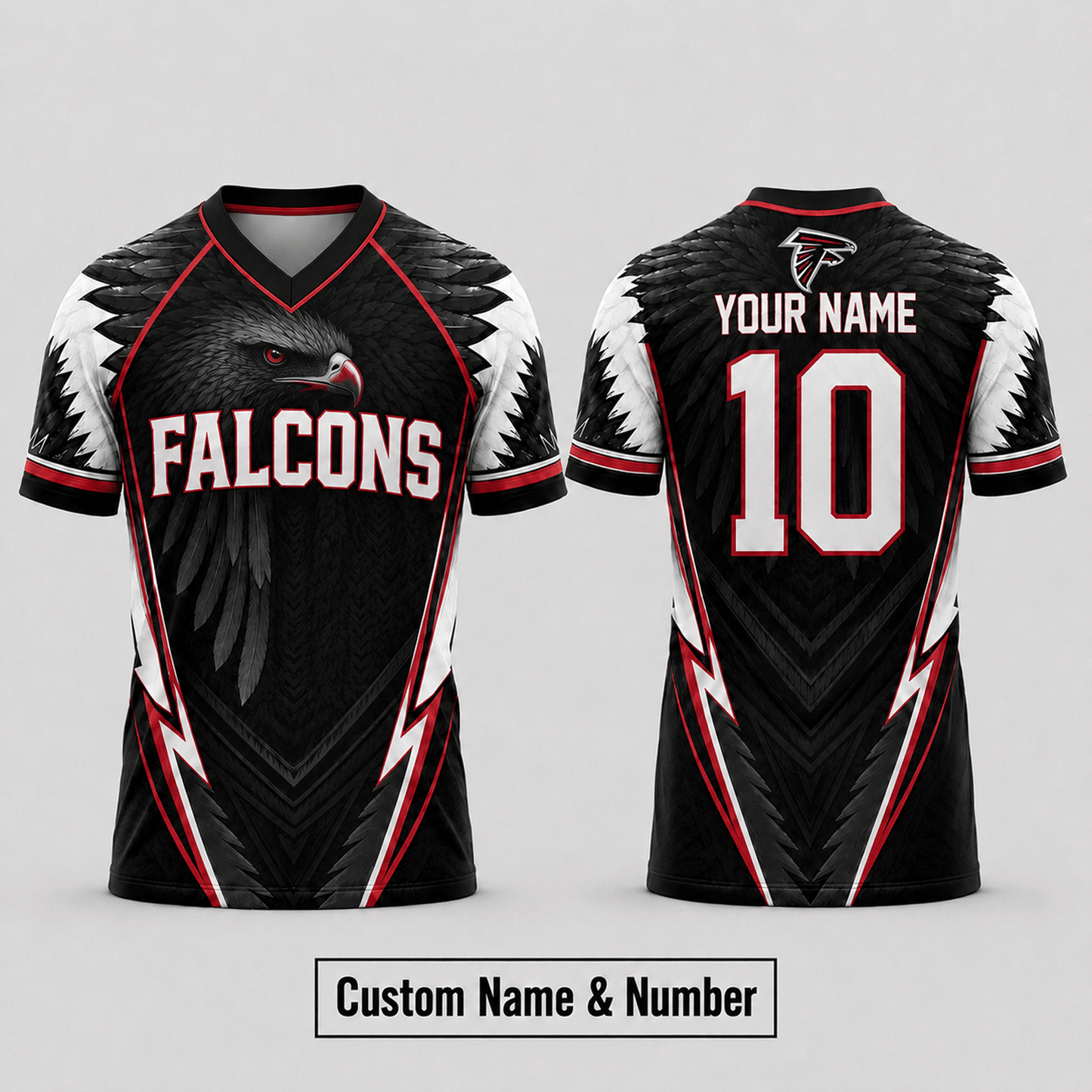 ATL x NFL Premium Custom Name And Number Jersey For Fierce Football Fans