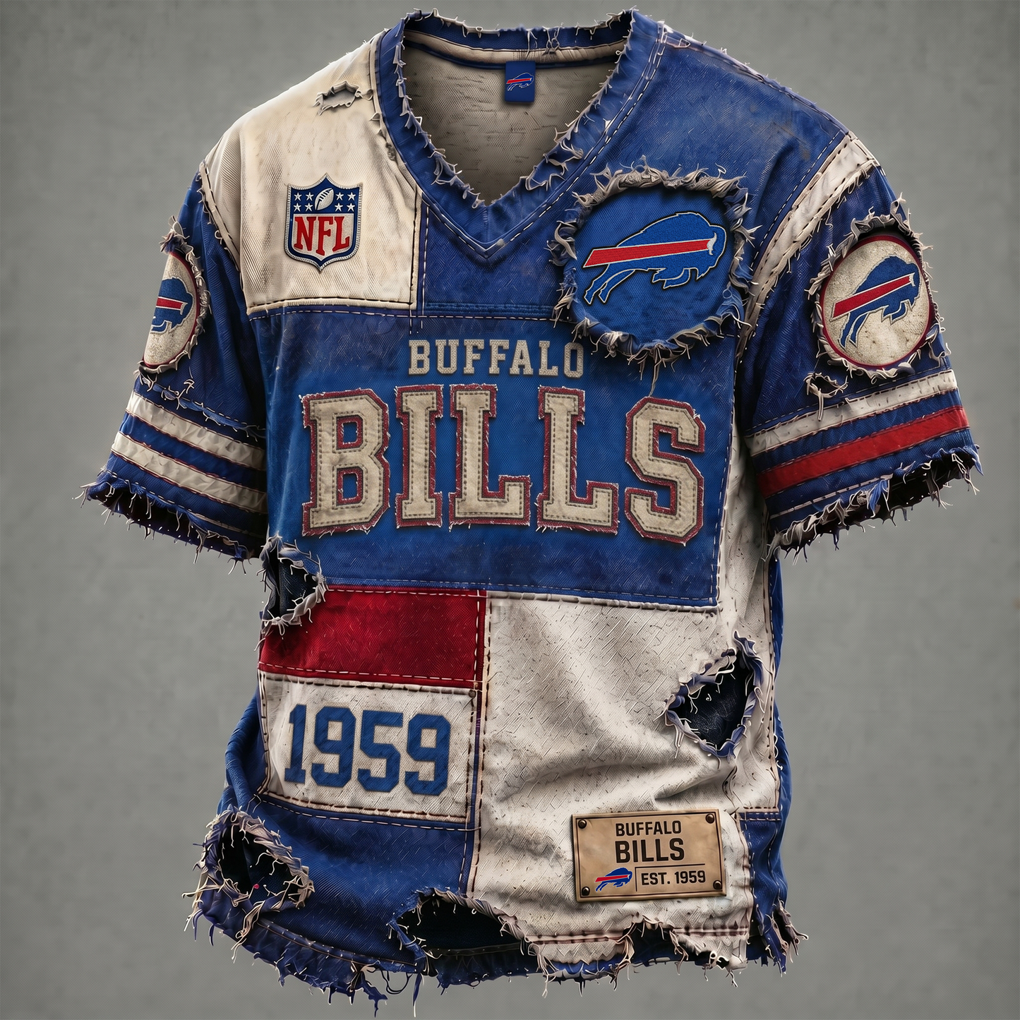 BUF X NFL Premium V-Neck T-shirt Gift For Fans 0106