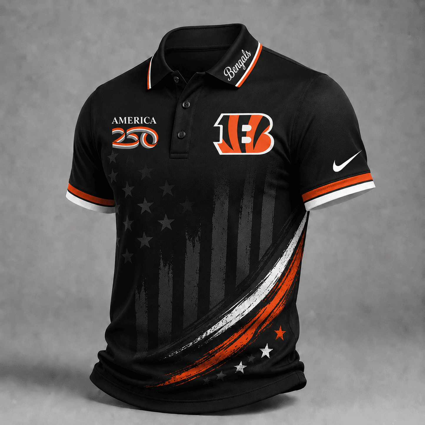 CIN Premium NFL America 250 Limited Edition Polo Shirt 2406