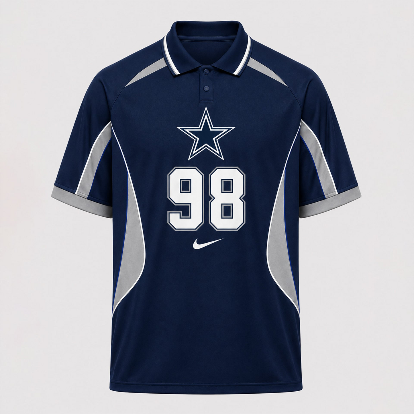 DAL Premium NFL Custom Number Sports Style Polo Shirt 2406
