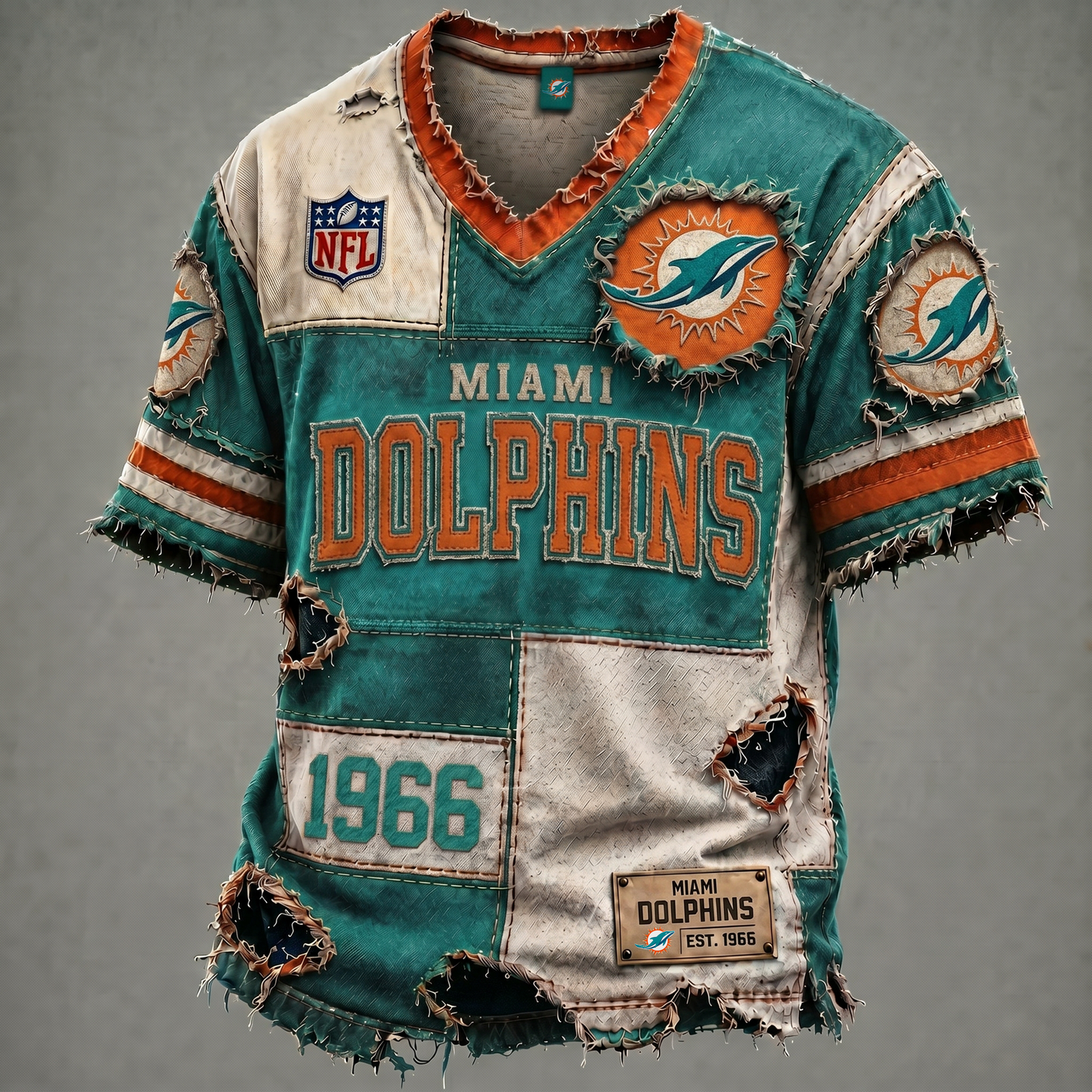 MIA X NFL Premium V-Neck T-shirt Gift For Fans 0106