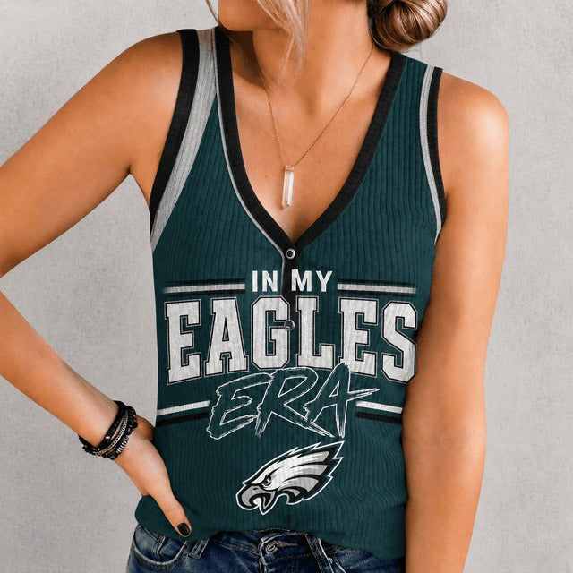 PE x NFL Women V-Neck Ribbed Tank Top Premium Personalized Gift For Fan 250626