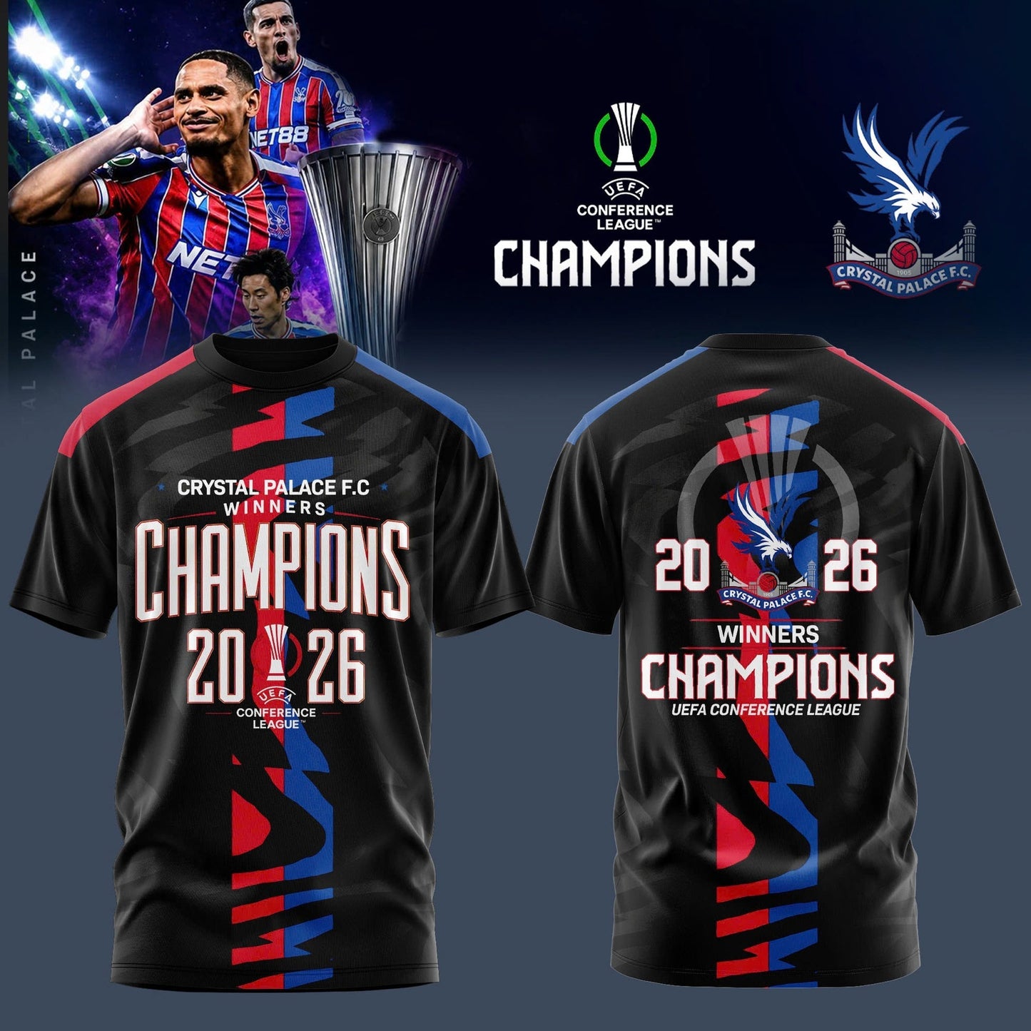 PREMIUM CRY X THANK FOR MEMORIES UEFA Conference League Winners Shirt V03 NDT LVH 280526