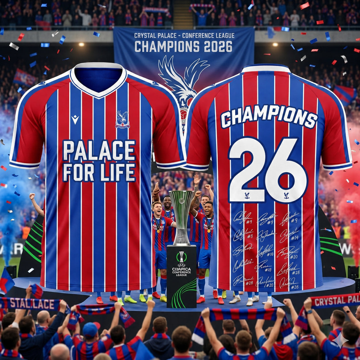 PREMIUM CRY X THANK FOR MEMORIES UEFA Conference League Winners Shirt V12 NDT LVH 280526
