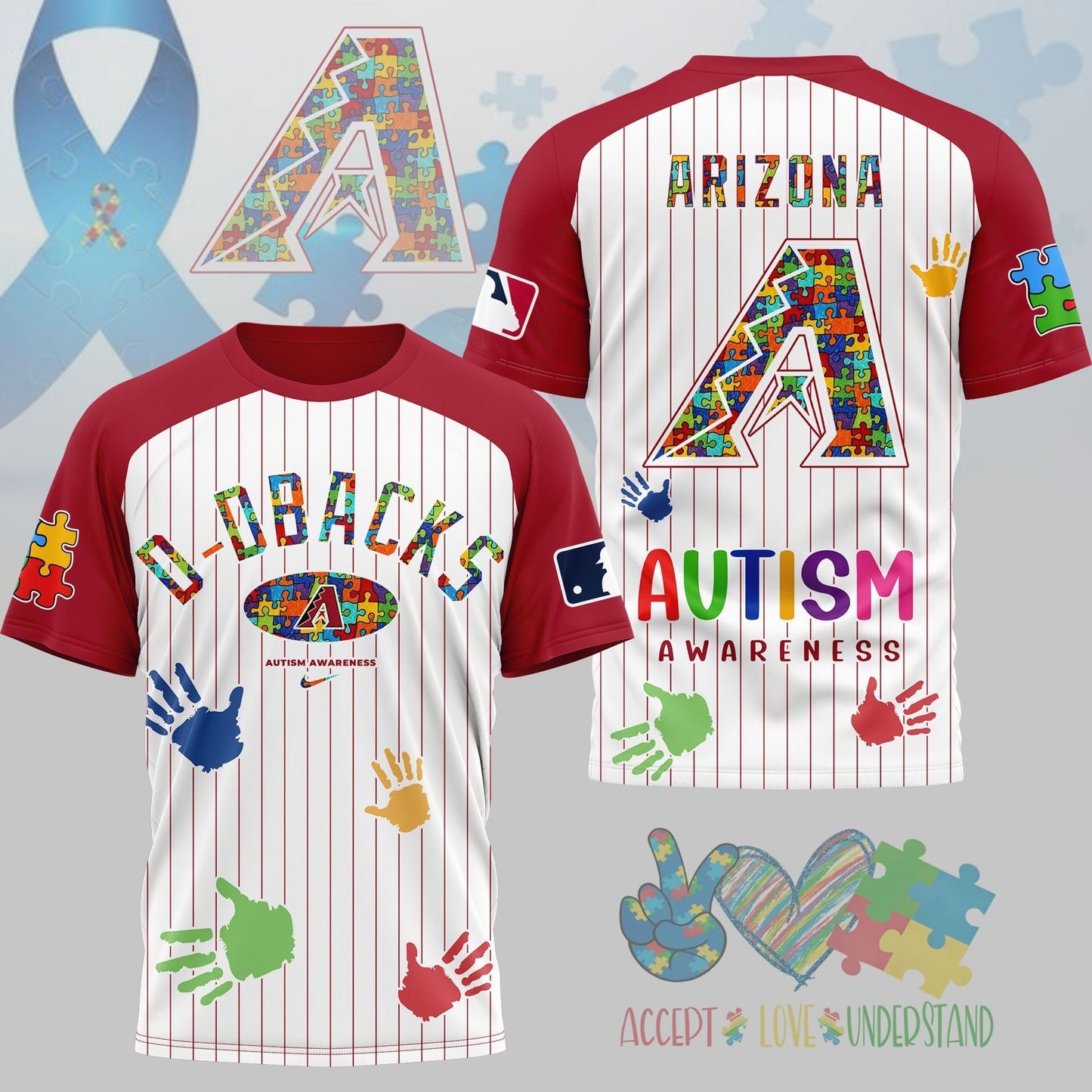 PREMIUM MLB X AD Autism Support 3D Shirt Limited Editions NDT NHM 080426