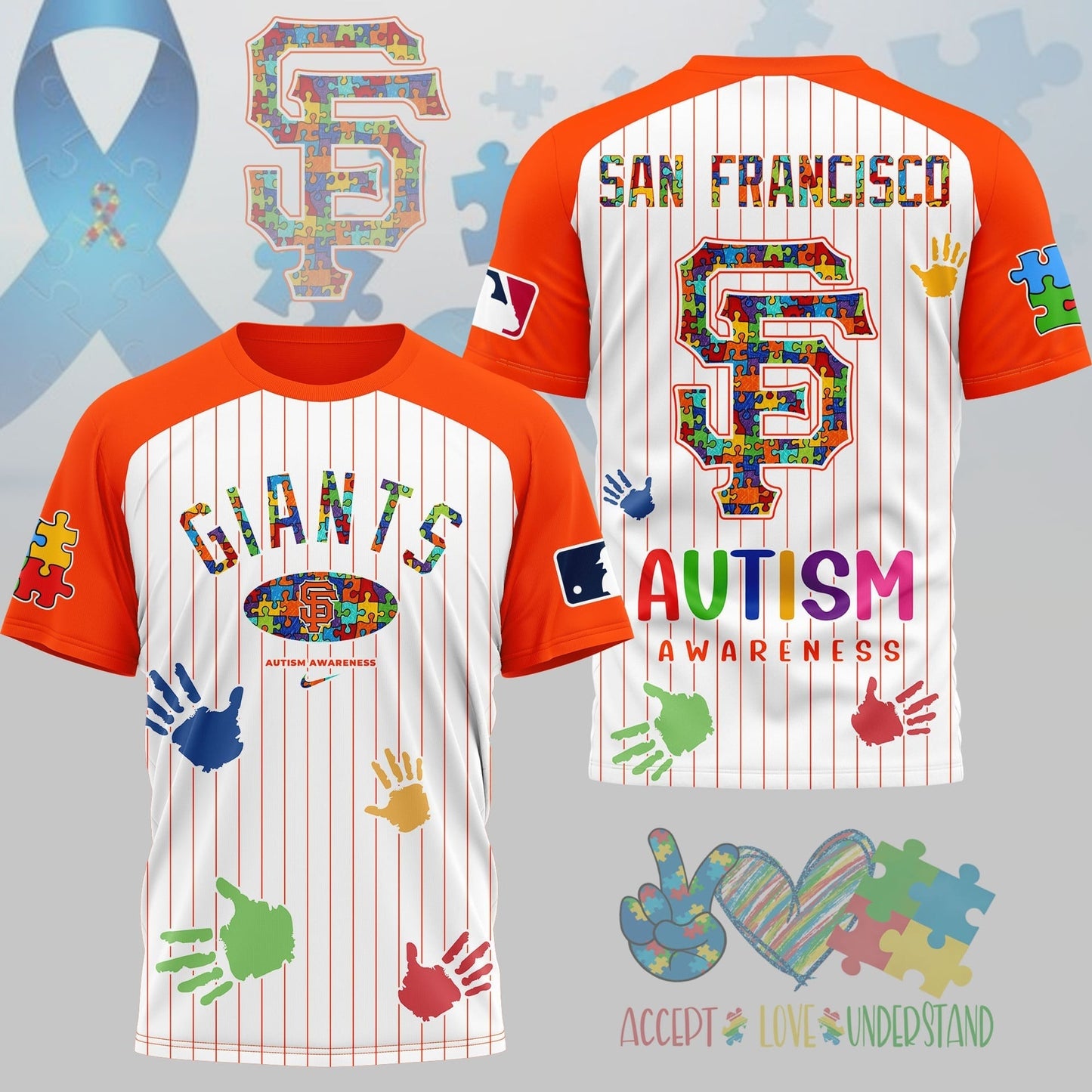 PREMIUM MLB X SFG Autism Support 3D Shirt Limited Editions NDT NHM 080426