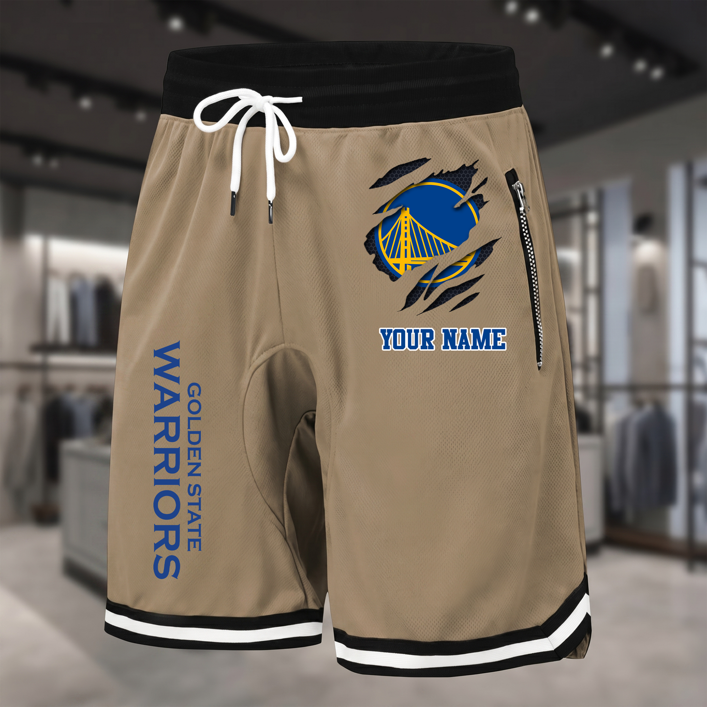 PREMIUM NBA X GSW Summer Fitness Breathable Basketball Shorts NDT NTN 300526