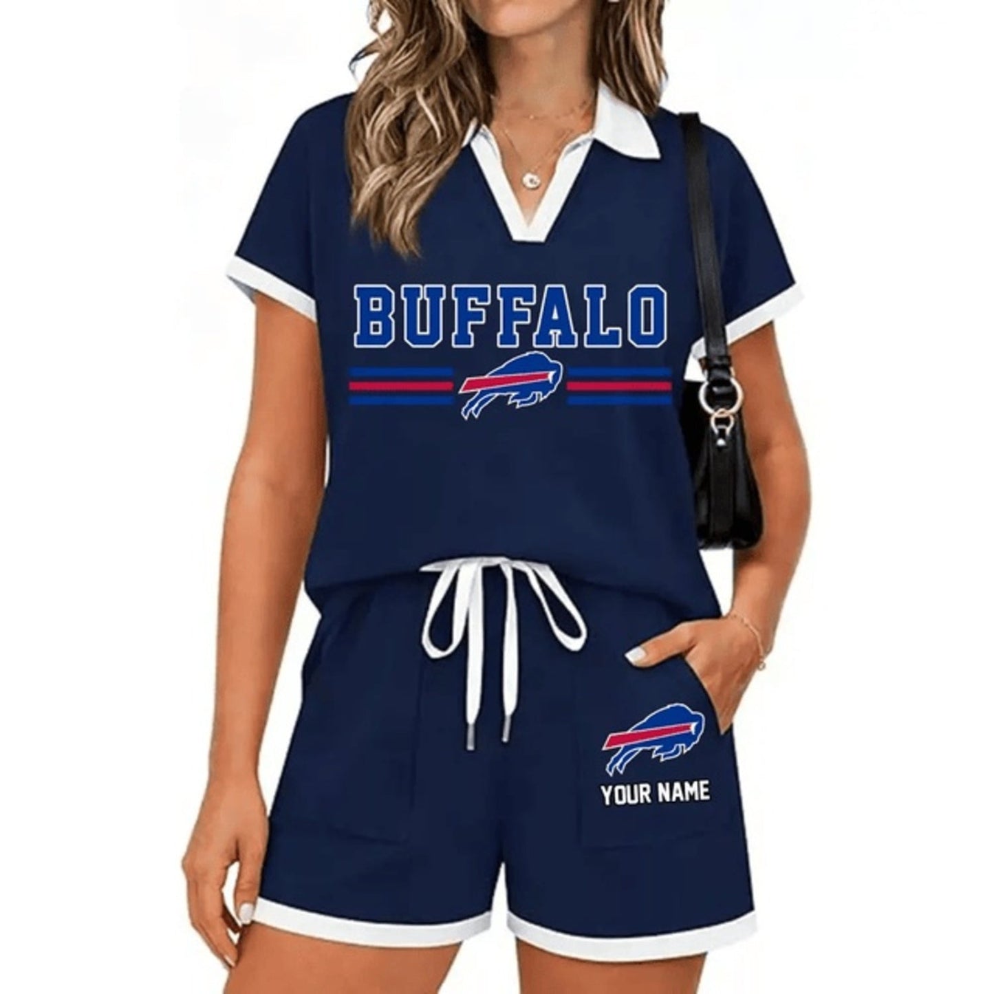 PREMIUM NFL X BUF Retro Athletic Contrast Polo Set FOR SUMMER HOLIDAY NDT NHM 100626