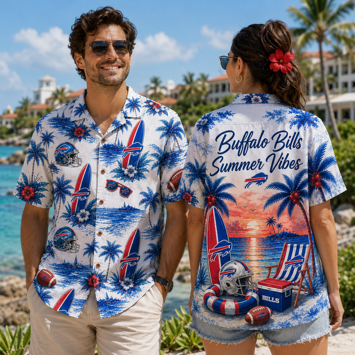 PREMIUM NFL X BUF Summer Vibes Premium Hawaiian Shirt Limited Edition NDT NHM 100626