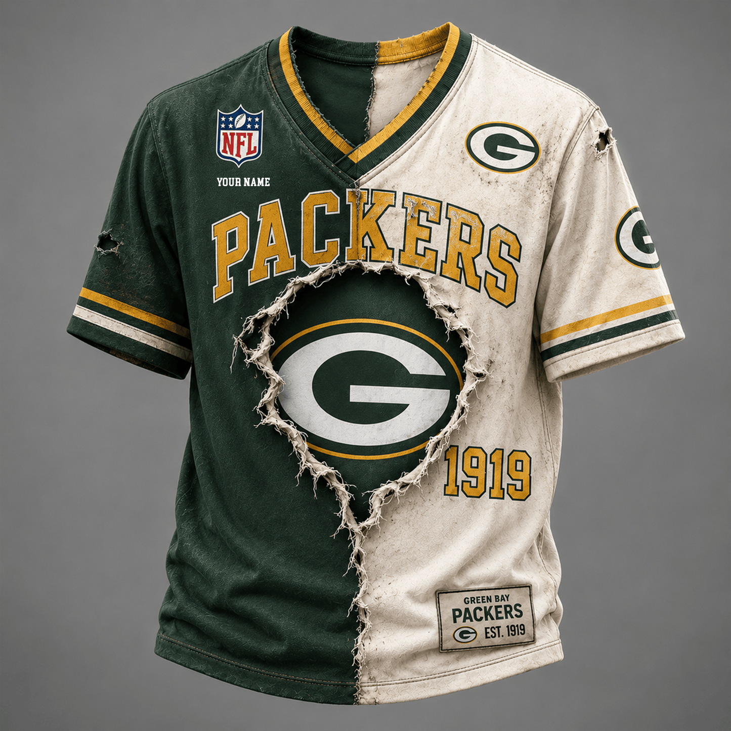 PREMIUM NFL X GBP GAME DAY V-Neck T Shirt FOR SUMMER HOLIDAY NDT VHM 050626