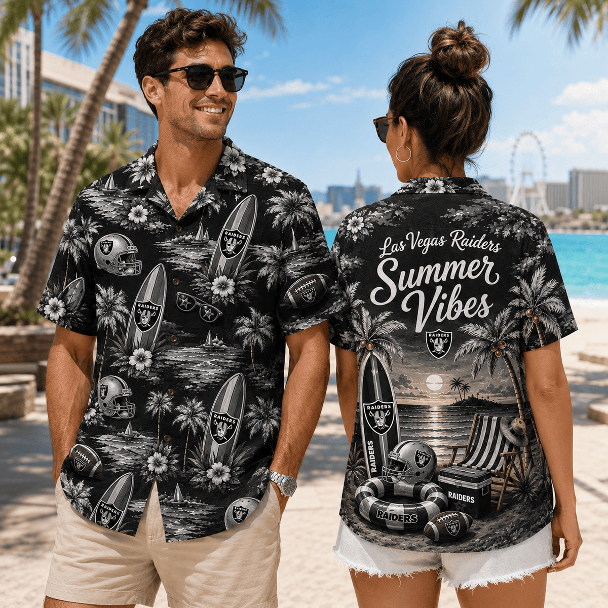 PREMIUM NFL X LV Summer Vibes Premium Hawaiian Shirt Limited Edition NDT NHM 100626