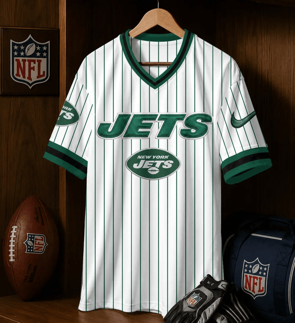 PREMIUM NFL X NYJ CHARGER Casual Loose V neck Jersey NDT NHM 230526