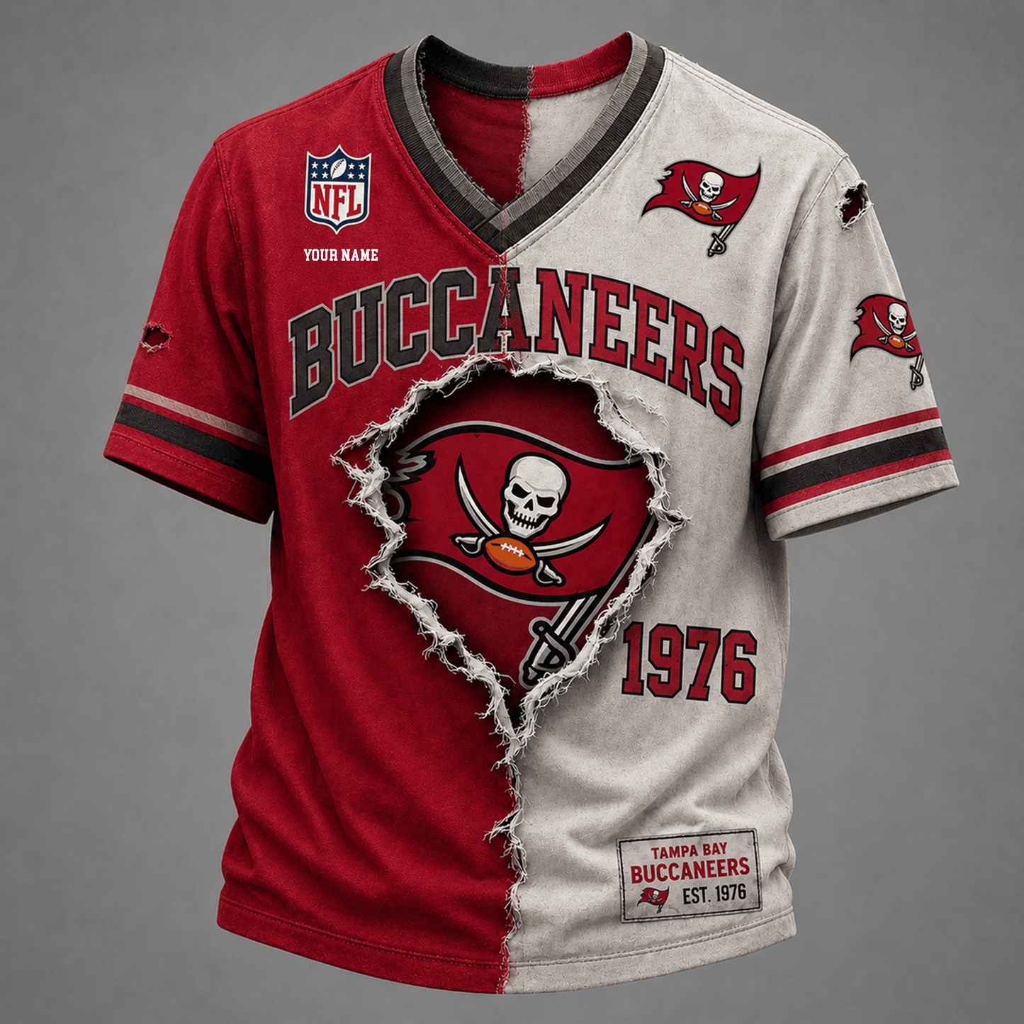 PREMIUM NFL X TBB GAME DAY V-Neck T Shirt FOR SUMMER HOLIDAY NDT VHM 050626