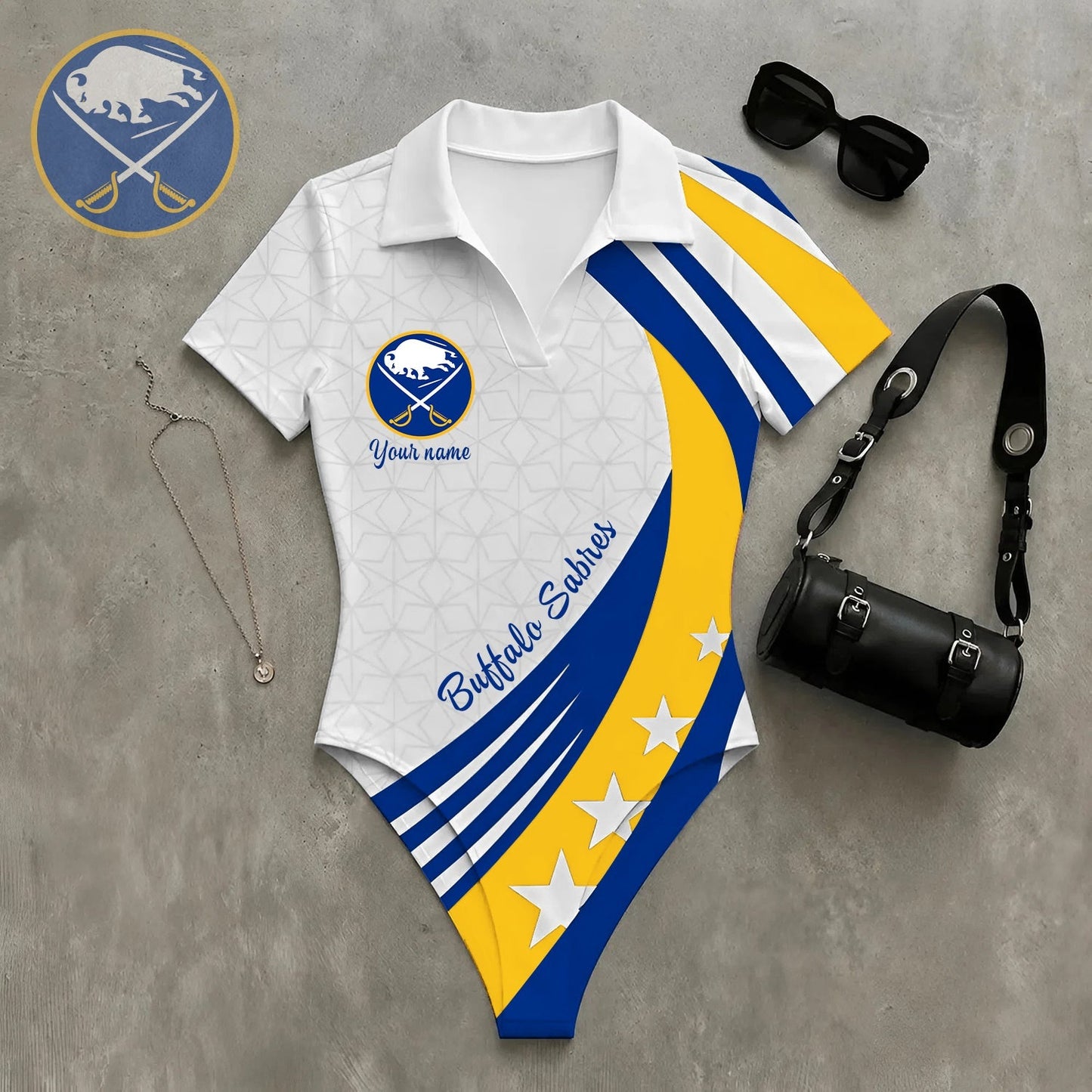 PREMIUM NHL X BS Women�???s Slim-Fit V-Neck Polo Bodysuit NDT NHM 270526