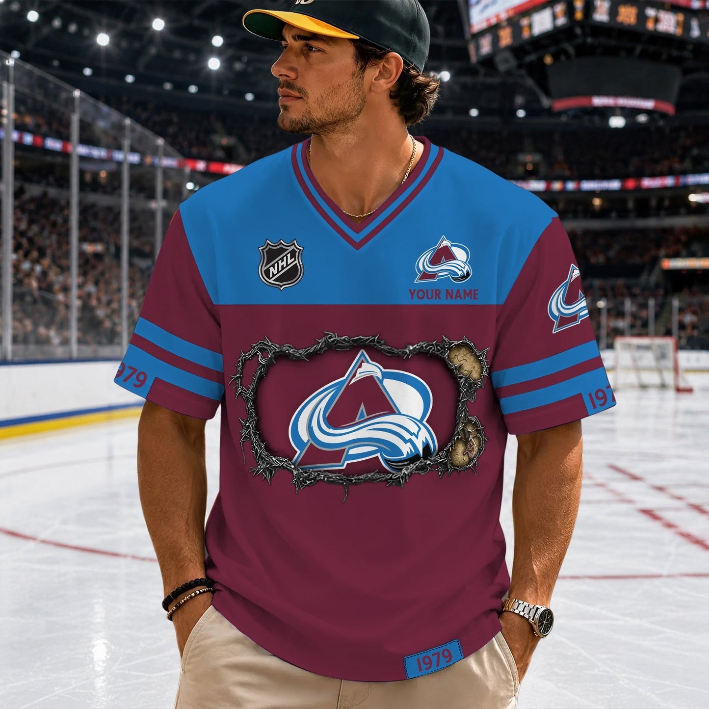 PREMIUM NHL X CA Streetwear V-neck Shirt Custom Gifts For Fan NDT NHM 290526