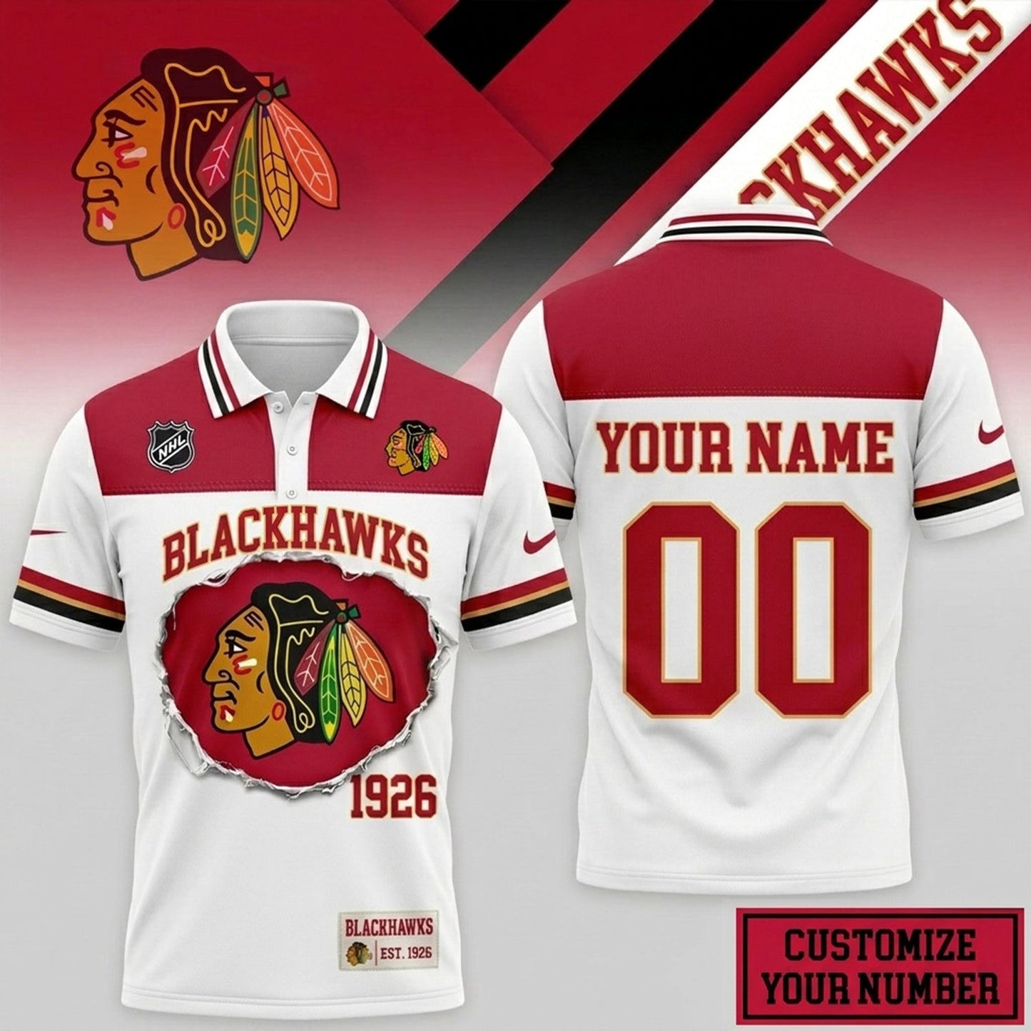 PREMIUM NHL X CB CLASSIC POLO SHIRT LIMITED EDITIONS NDT NHM 010626