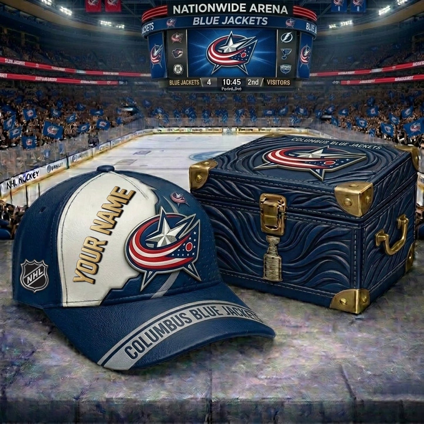 PREMIUM NHL X CBJ CRACK CUSTOM NAME V4 HAT NDT NHM 200426