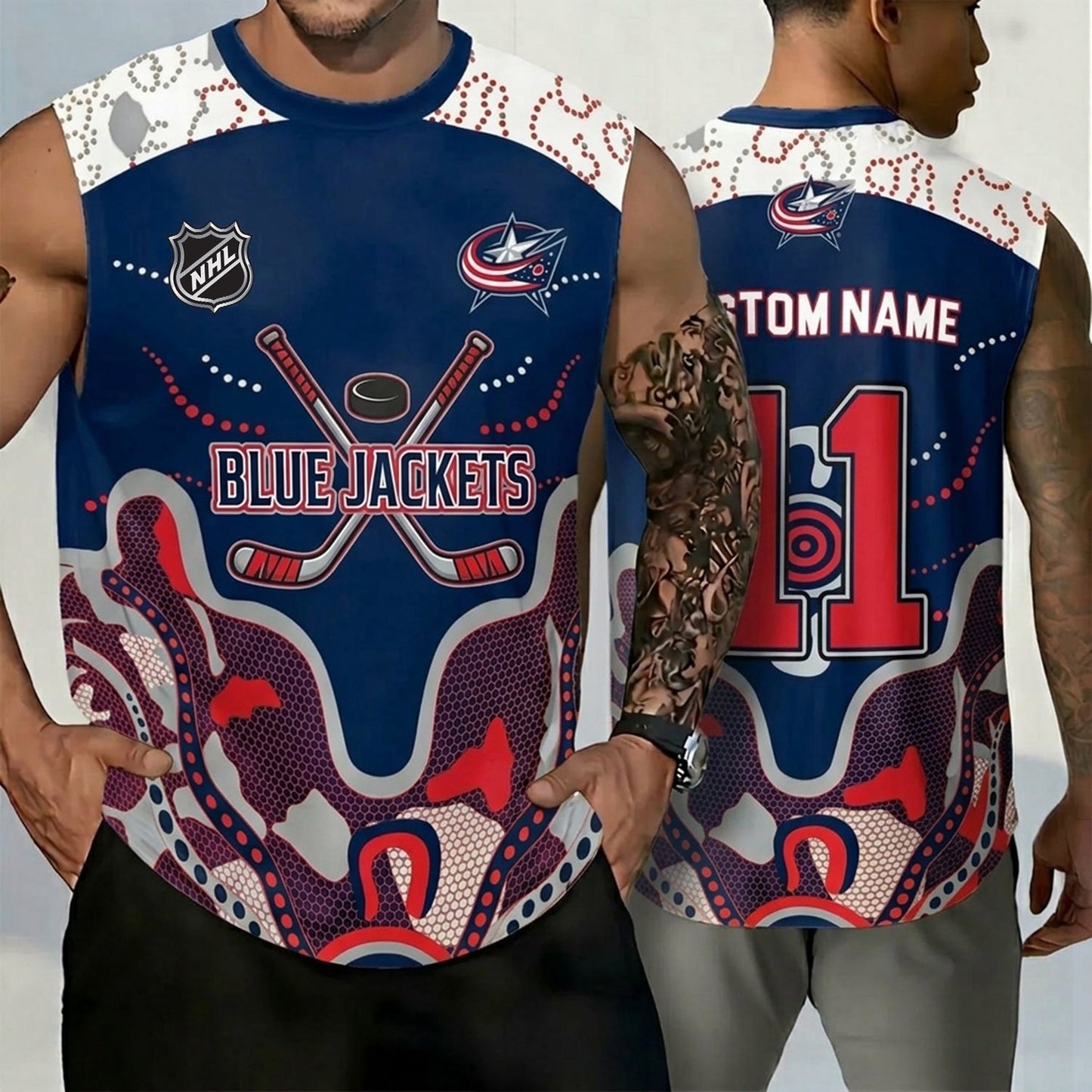 PREMIUM NHL X CBJ Personalized Tank Top Limited Editions NDT NHM 160526