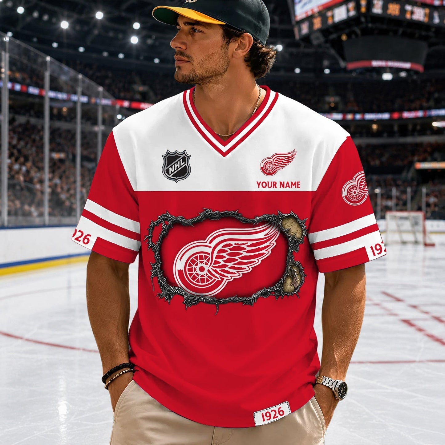 PREMIUM NHL X DRW Streetwear V-neck Shirt Custom Gifts For Fan NDT NHM 290526