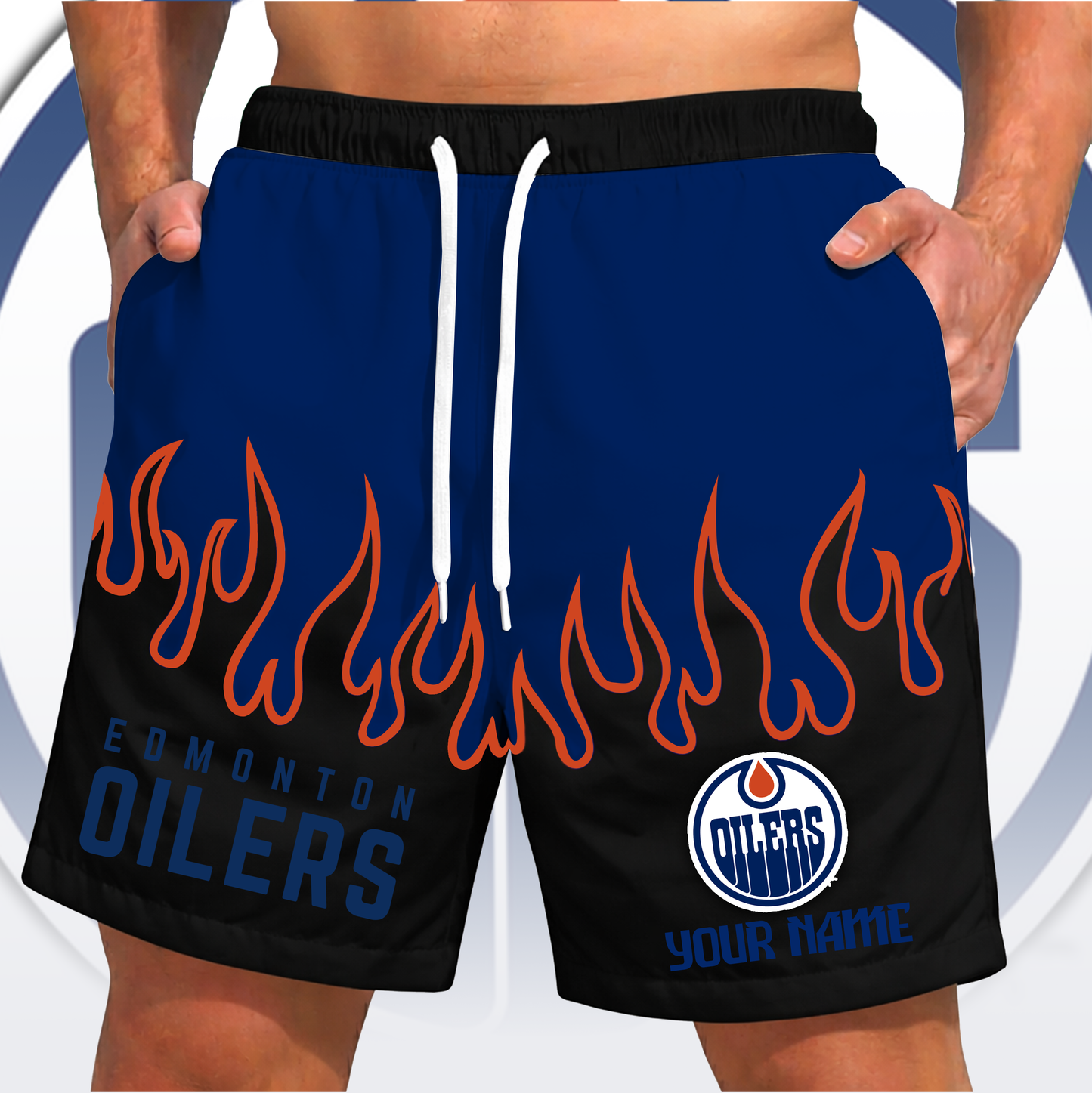 PREMIUM NHL X EO Fire Flame Short Pants Custom Name Limited Edition NDT VHM 200426
