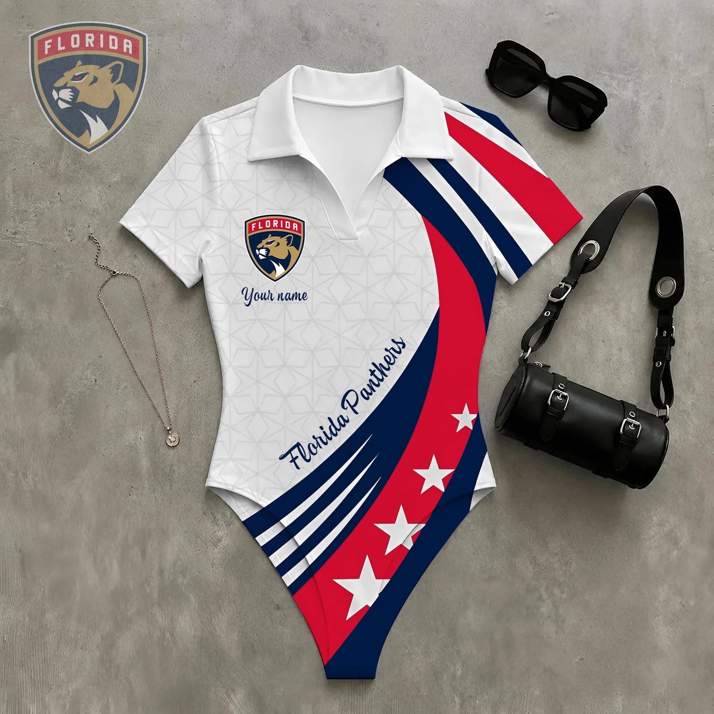 PREMIUM NHL X FP Women�???s Slim-Fit V-Neck Polo Bodysuit NDT NHM 270526