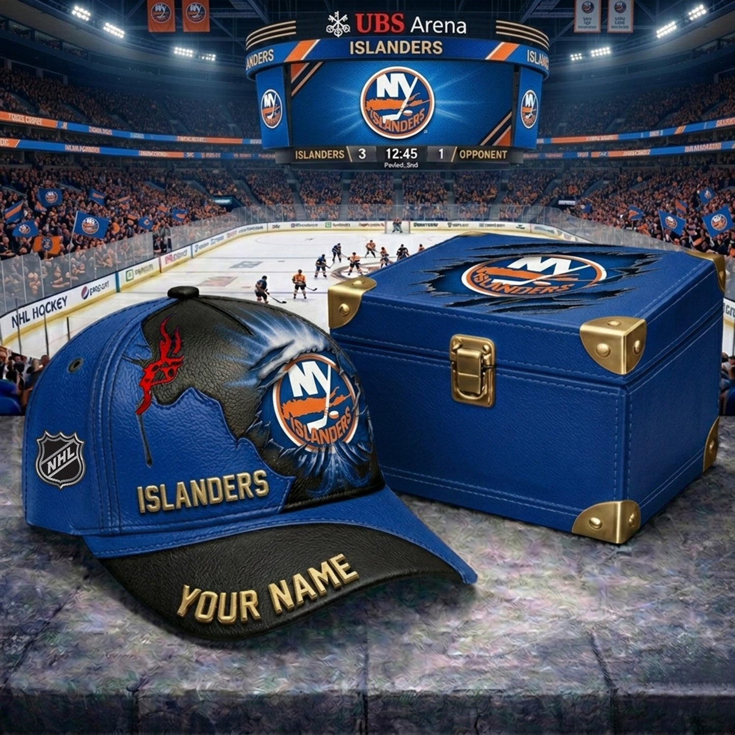PREMIUM NHL X NYI JESUS CRACK CUSTOM NAME HAT V30 NDT NHM 140526