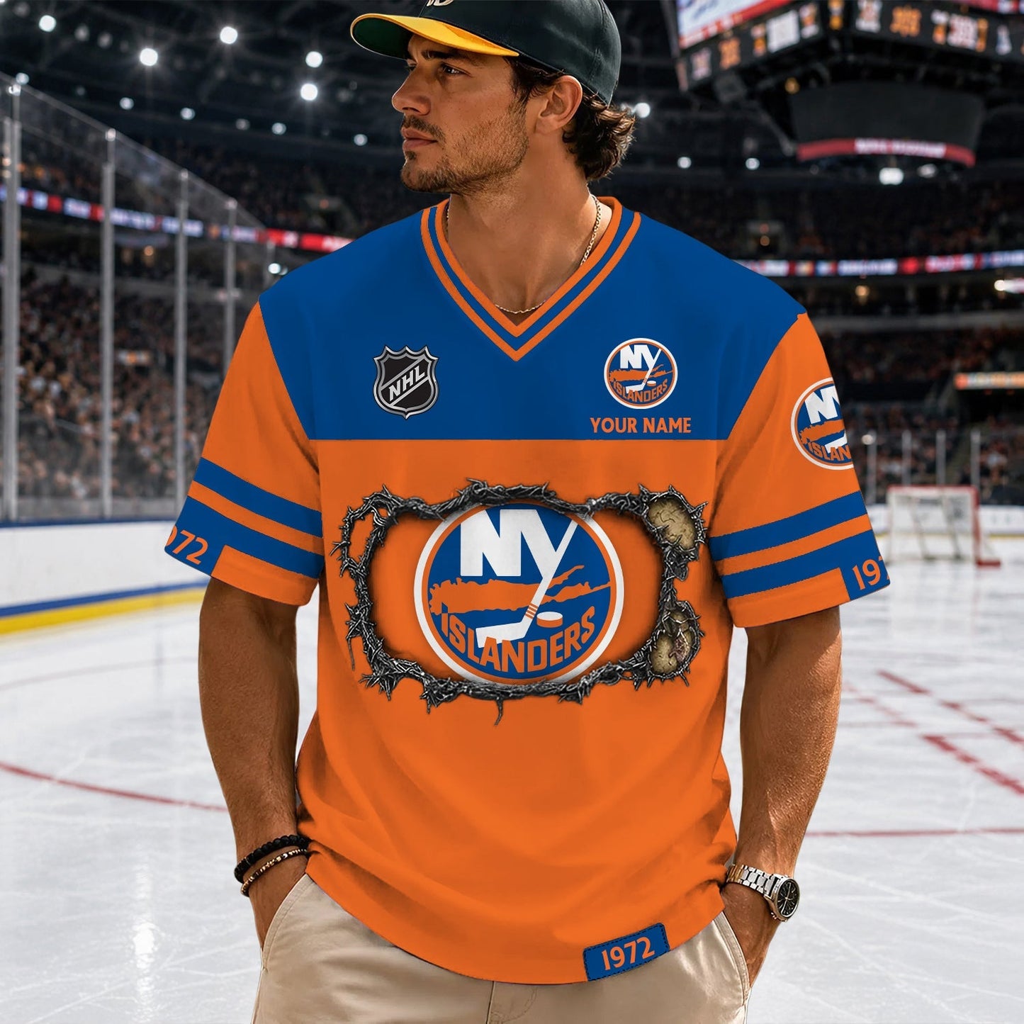 PREMIUM NHL X NYI Streetwear V-neck Shirt Custom Gifts For Fan NDT NHM 290526