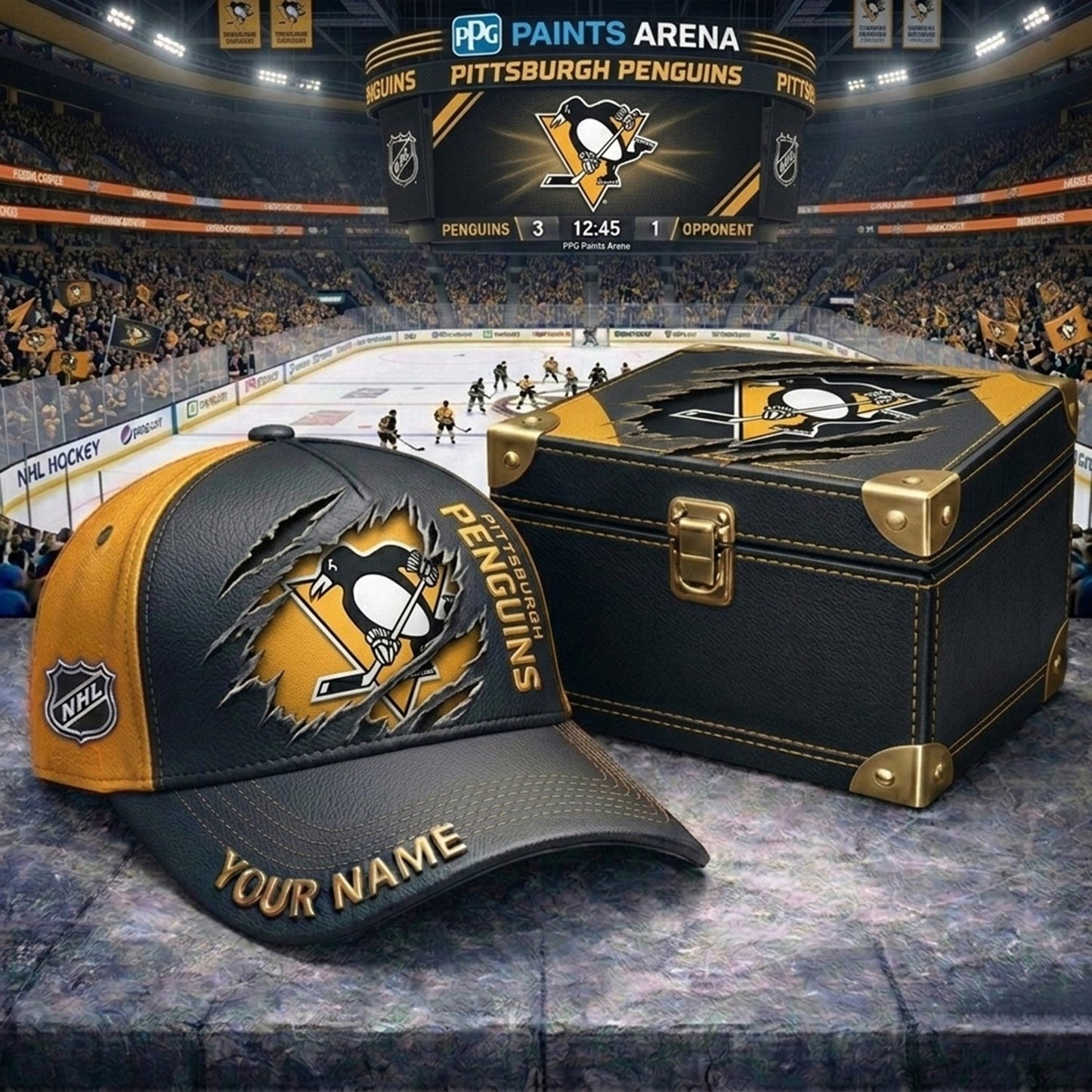 PREMIUM NHL X PP CRACK CUSTOM NAME HAT NDT NHM 160426