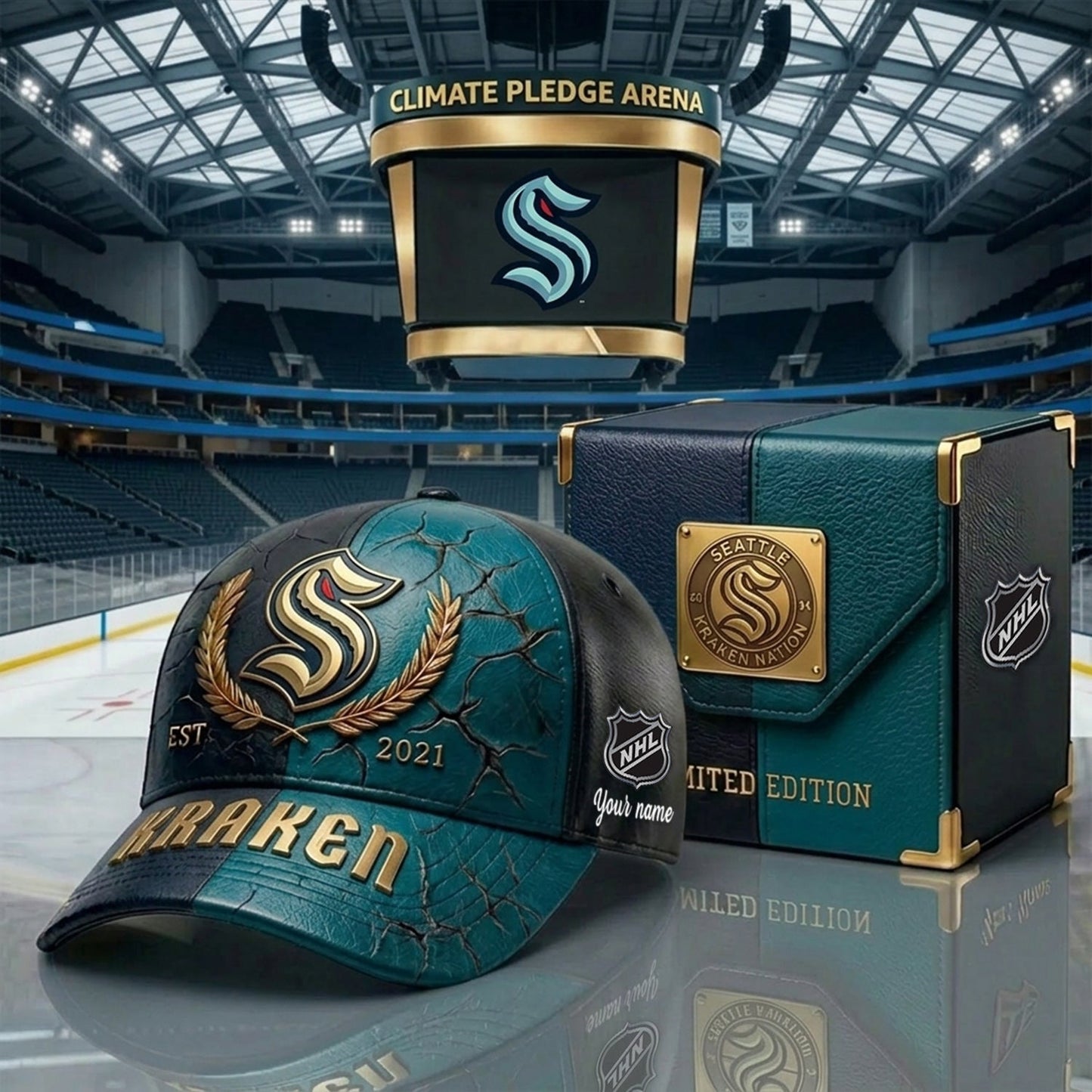 PREMIUM NHL X SK CRACK CUSTOM NAME V6 HAT NDT NHM 230426