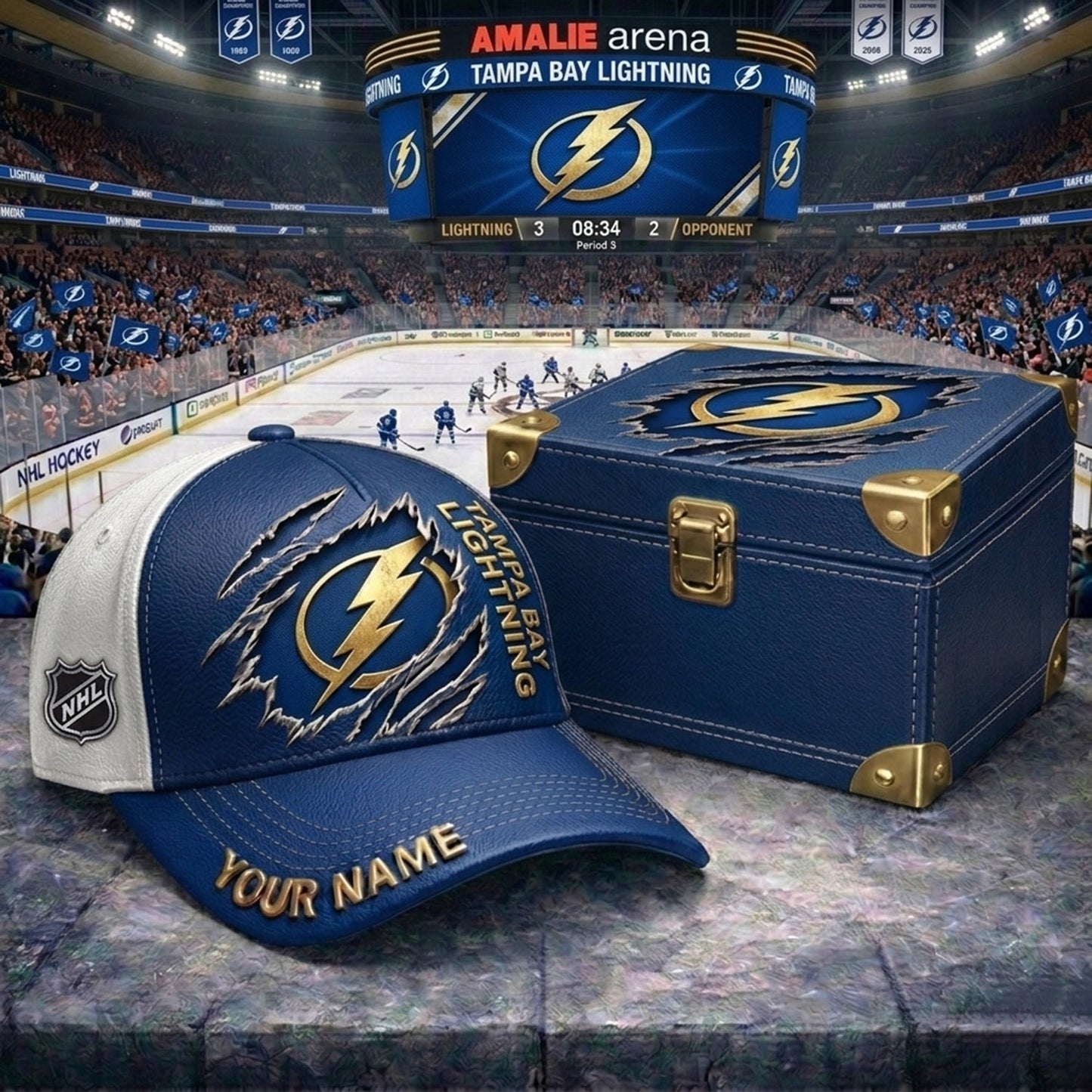 PREMIUM NHL X TBL CRACK CUSTOM NAME HAT NDT NHM 160426