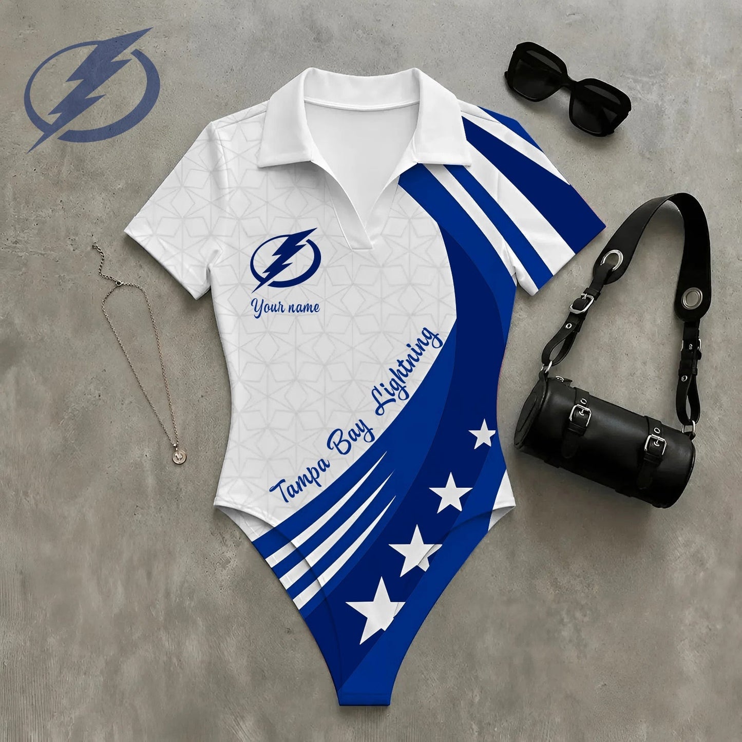 PREMIUM NHL X TBL Women�???s Slim-Fit V-Neck Polo Bodysuit NDT NHM 270526