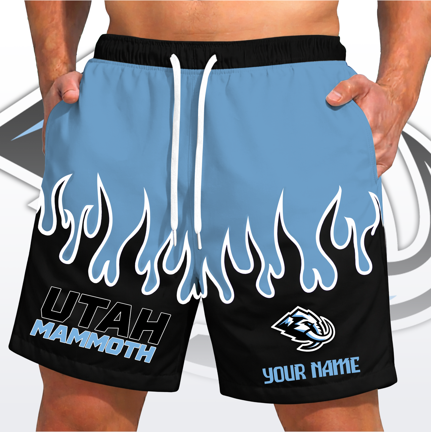 PREMIUM NHL X UM Fire Flame Short Pants Custom Name Limited Edition NDT VHM 200426