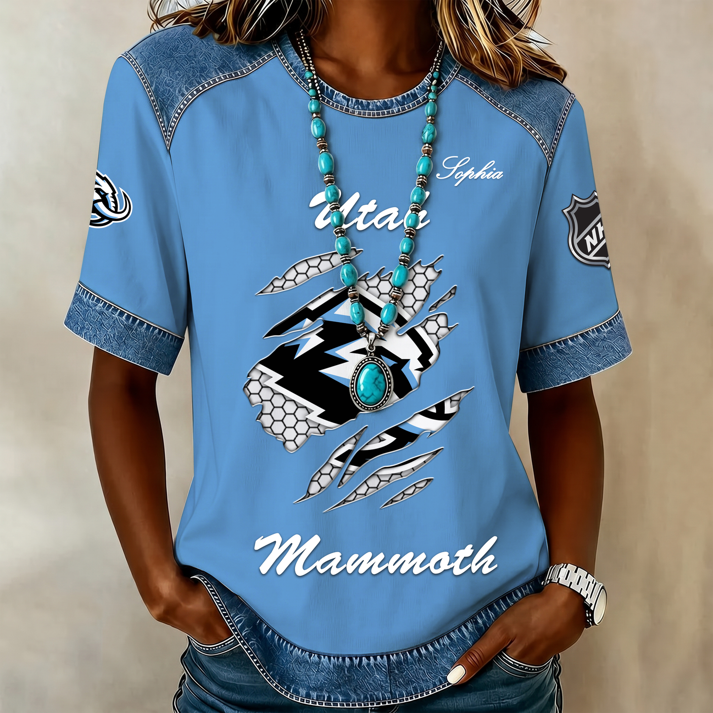 PREMIUM NHL X UM Women Retro T Shirt Custom Name Limited Edition NDT VHM 190526