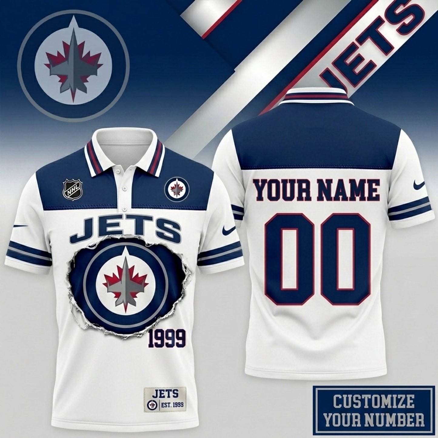 PREMIUM NHL X WJ CLASSIC POLO SHIRT LIMITED EDITIONS NDT NHM 010626