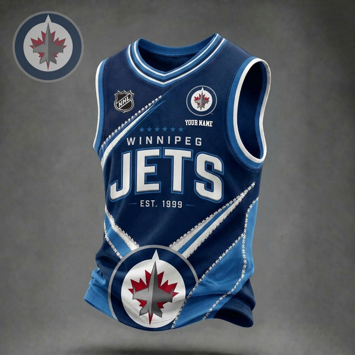 PREMIUM NHL X WJ Game Day V-Neck Tank Top Custome Shirt NDT NHM 060626