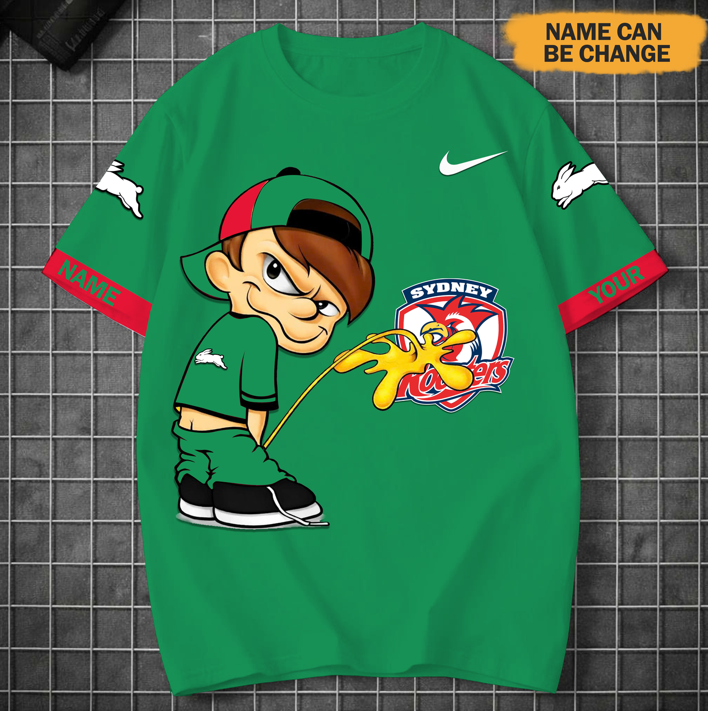PREMIUM NRL X SSR Funny Peeing Boy New Tshirt Custom Name NDT VHM 160426