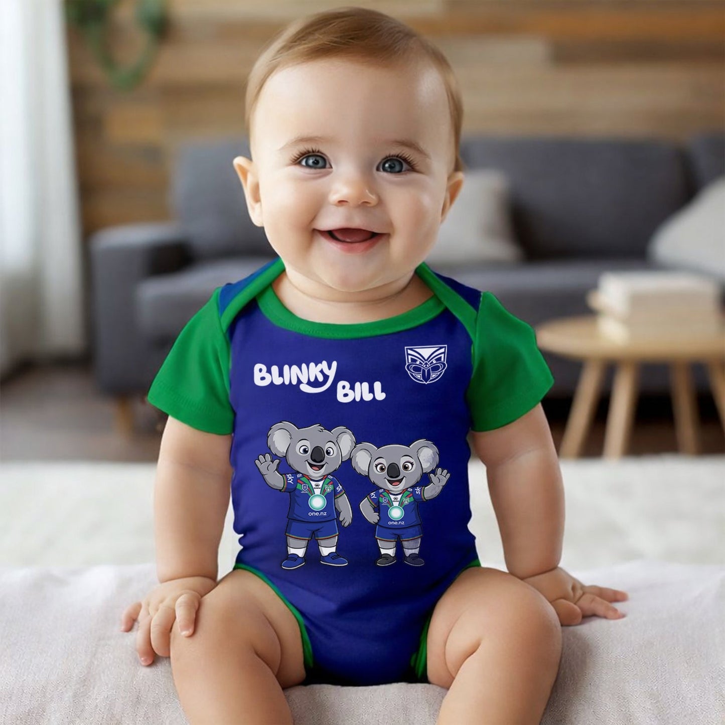 PREMIUM NRL X WAR BLINKY BILL Baby Romper Custom Name For Kids NDT LVH 130426 1