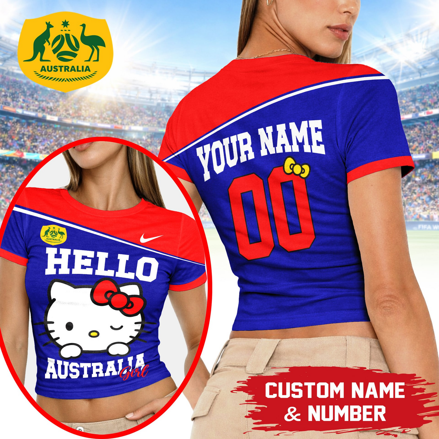 PREMIUM WC26 X AUS Play Cute 3D Baby Tee NDT VHM 190526