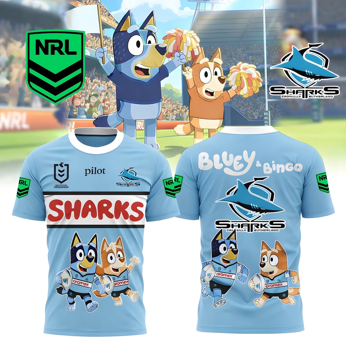 PREMIUM NRL X CS Bluey & Bingo POLO SHIRT ’??? Limited 2026 NDT LVH