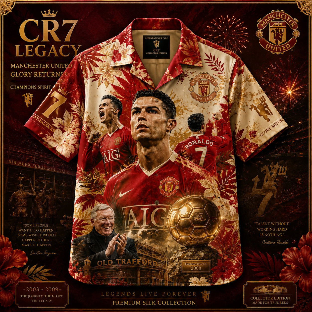 PREMIUM CR7 X THANK FOR MEMORIES HAWAI SHIRT LIMITED EDITION V393 NDT VHM 250526