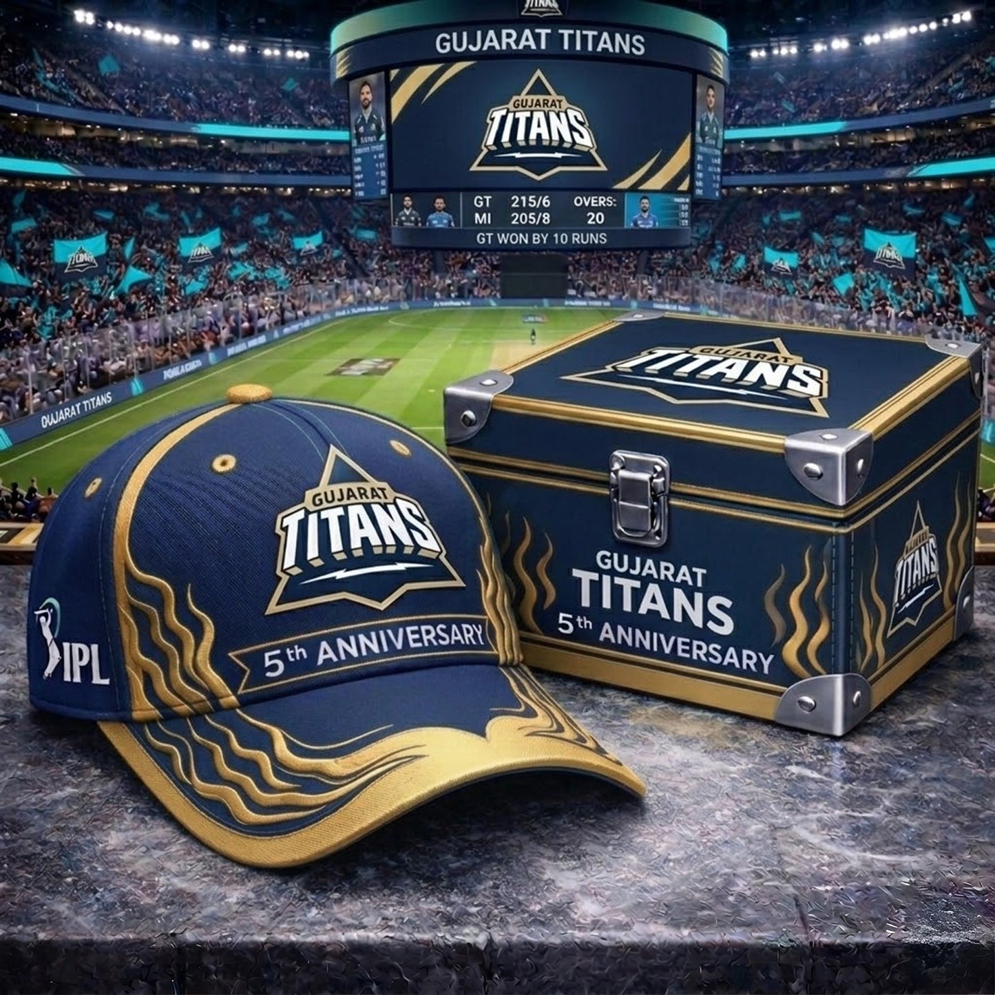 PREMIUM IPL X GT Anniversary Flame Limited Edition Cap NDT NHM 210326