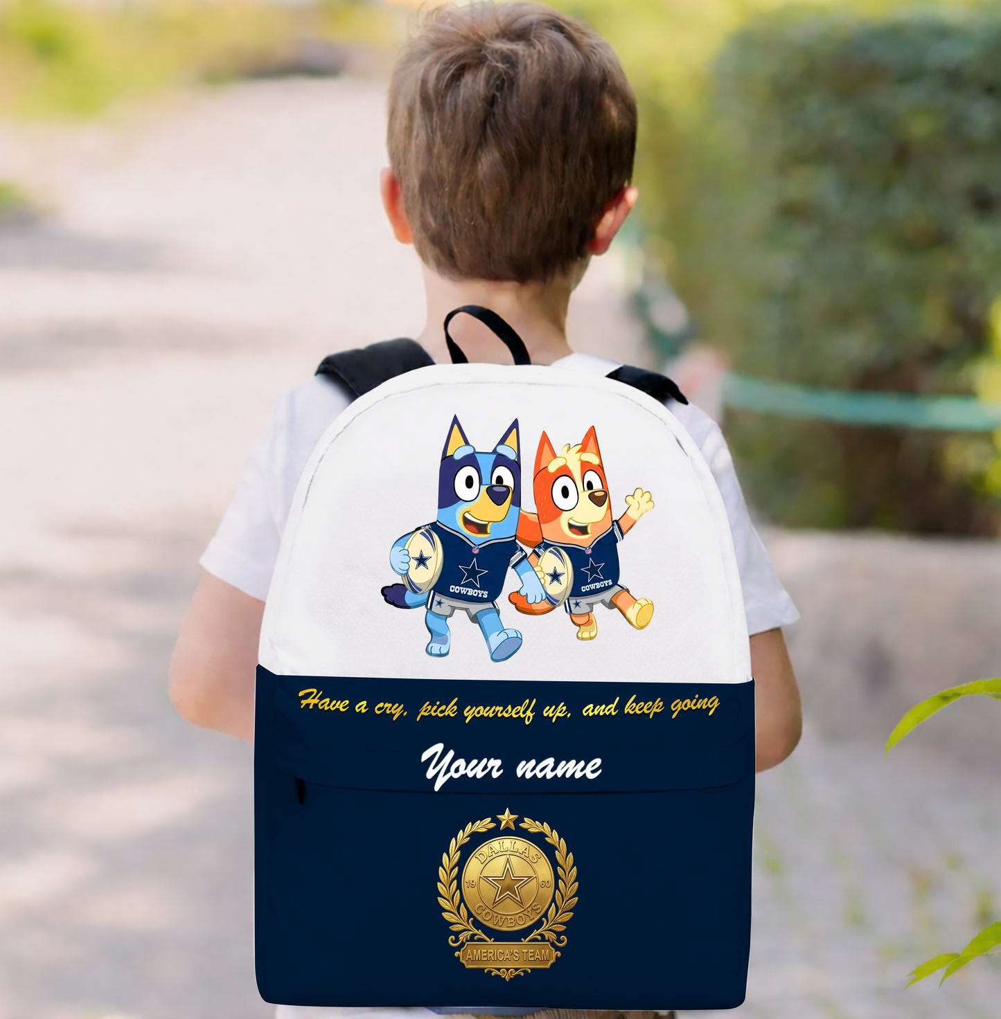PREMIUM NFL X DC Schoolbag Bluey & Bingo Personalized Gifts For Son Limited Edition NDT VHM 050326