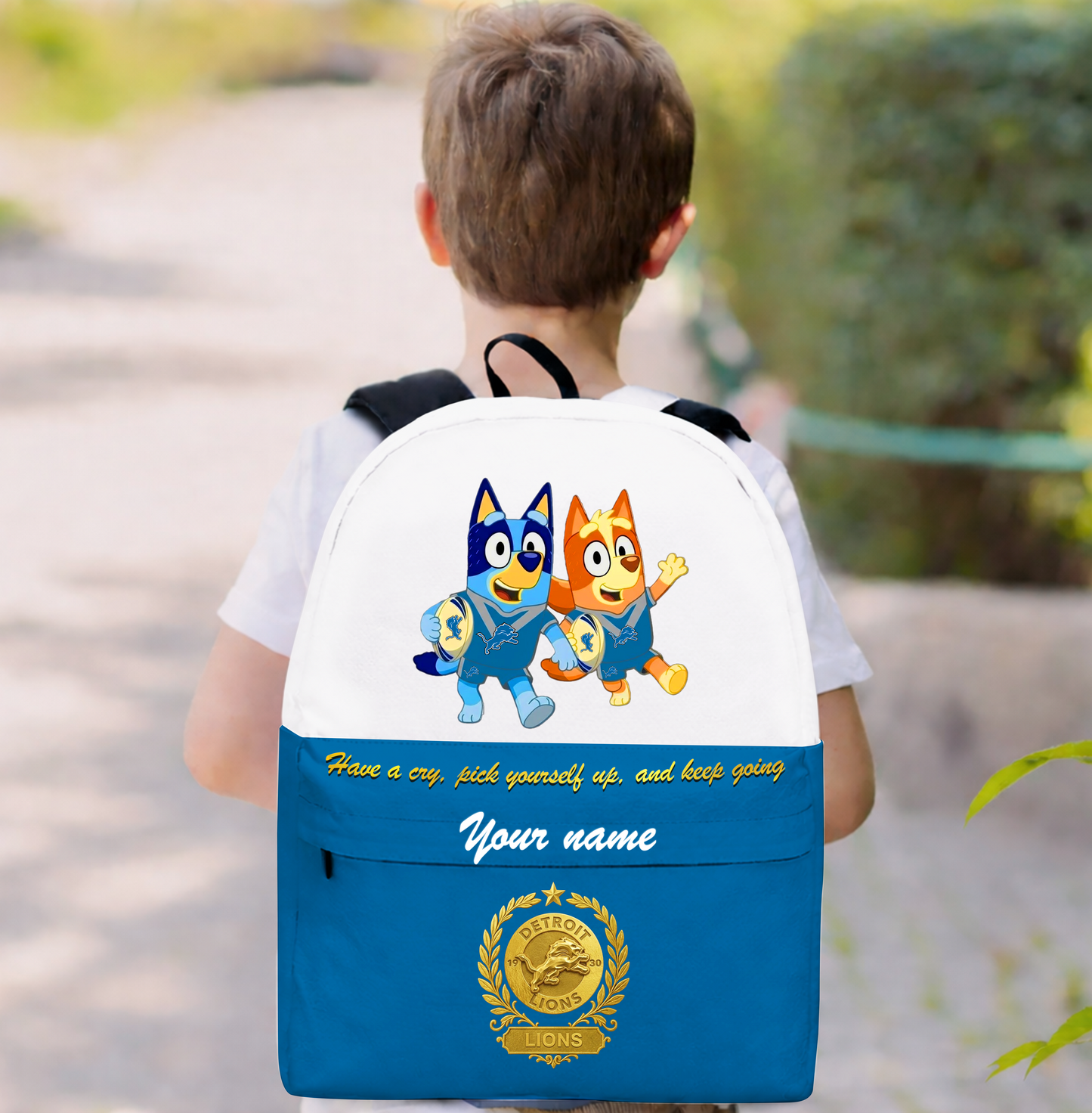 PREMIUM NFL X DET Schoolbag Bluey & Bingo Personalized Gifts For Son Limited Edition NDT VHM 050326