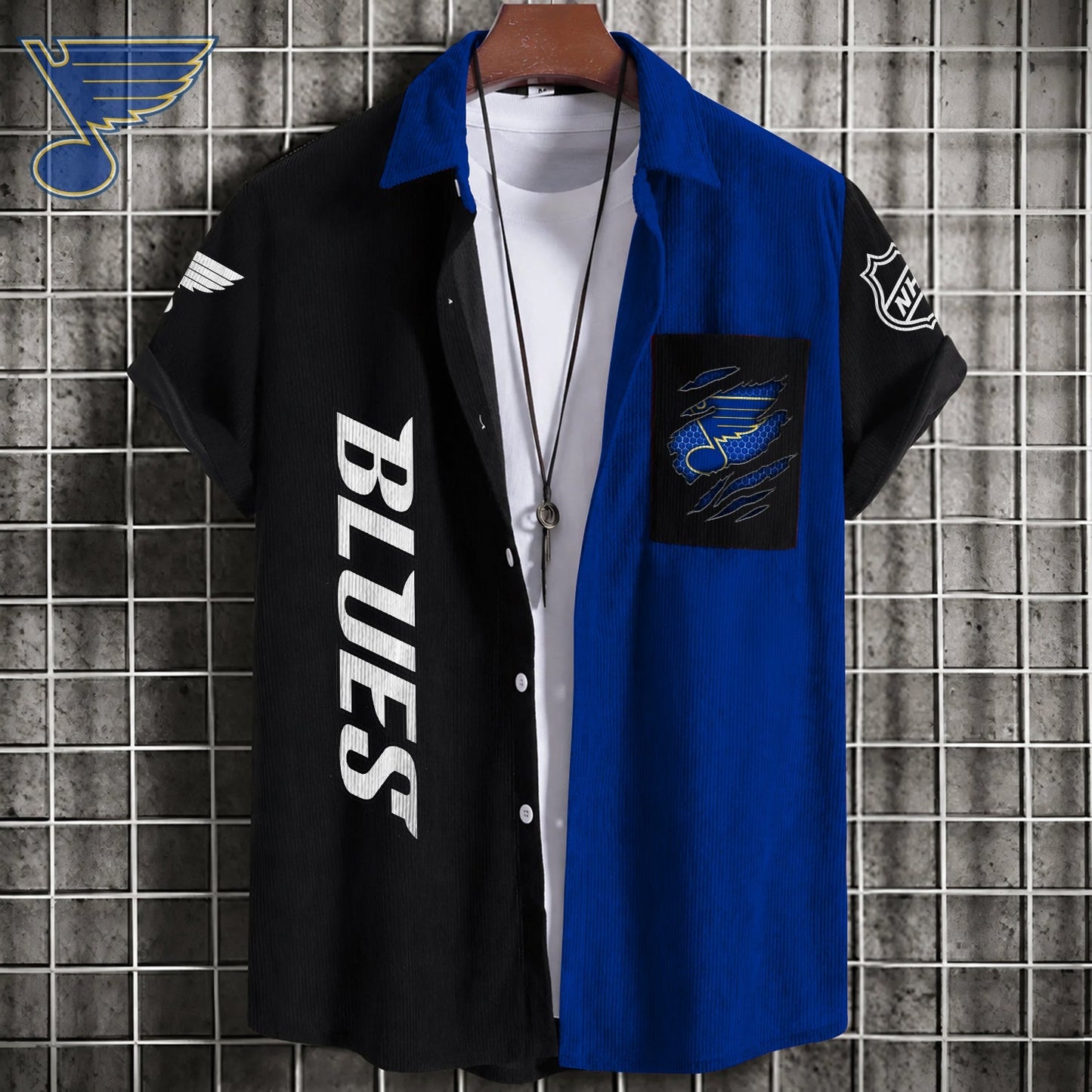 PREMIUM NHL X SLB Patchwork Lapel Striped Shirts Limited Editions NDT NHM 240526