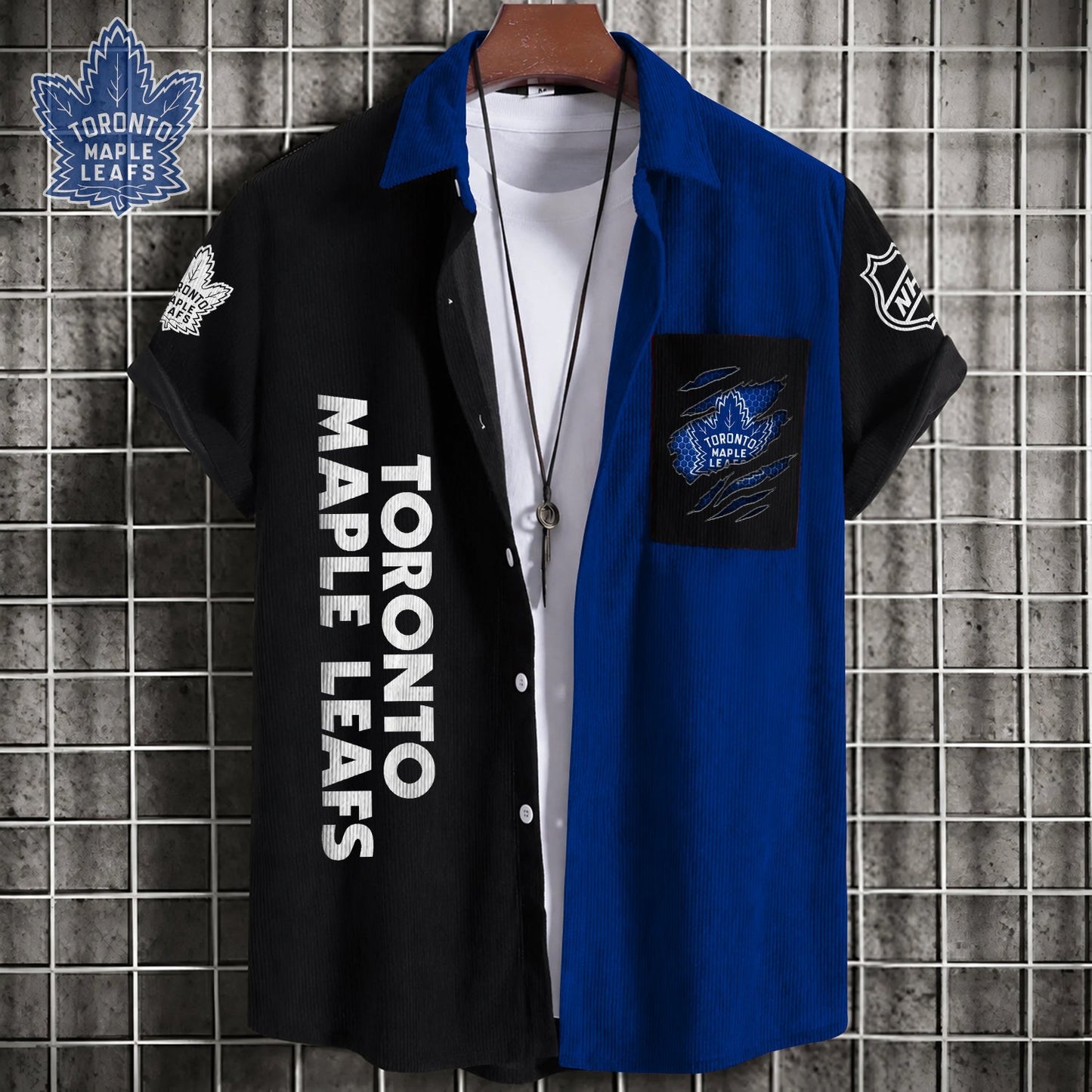 PREMIUM NHL X TML Patchwork Lapel Striped Shirts Limited Editions NDT NHM 240526