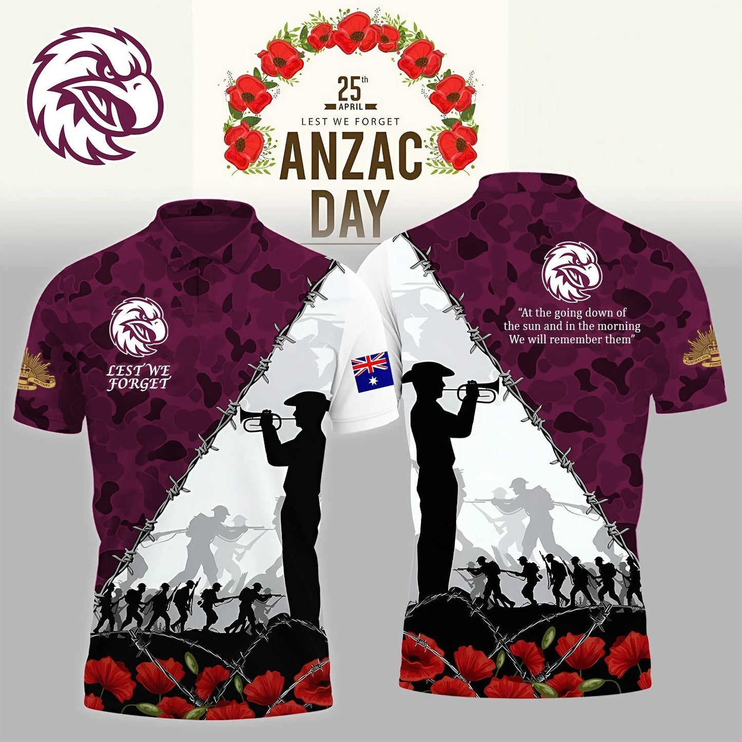 PREMIUM NRL X MWSE ANZAC DAY POLO SHIRT LIMITED EDITION NDT NHM 130326