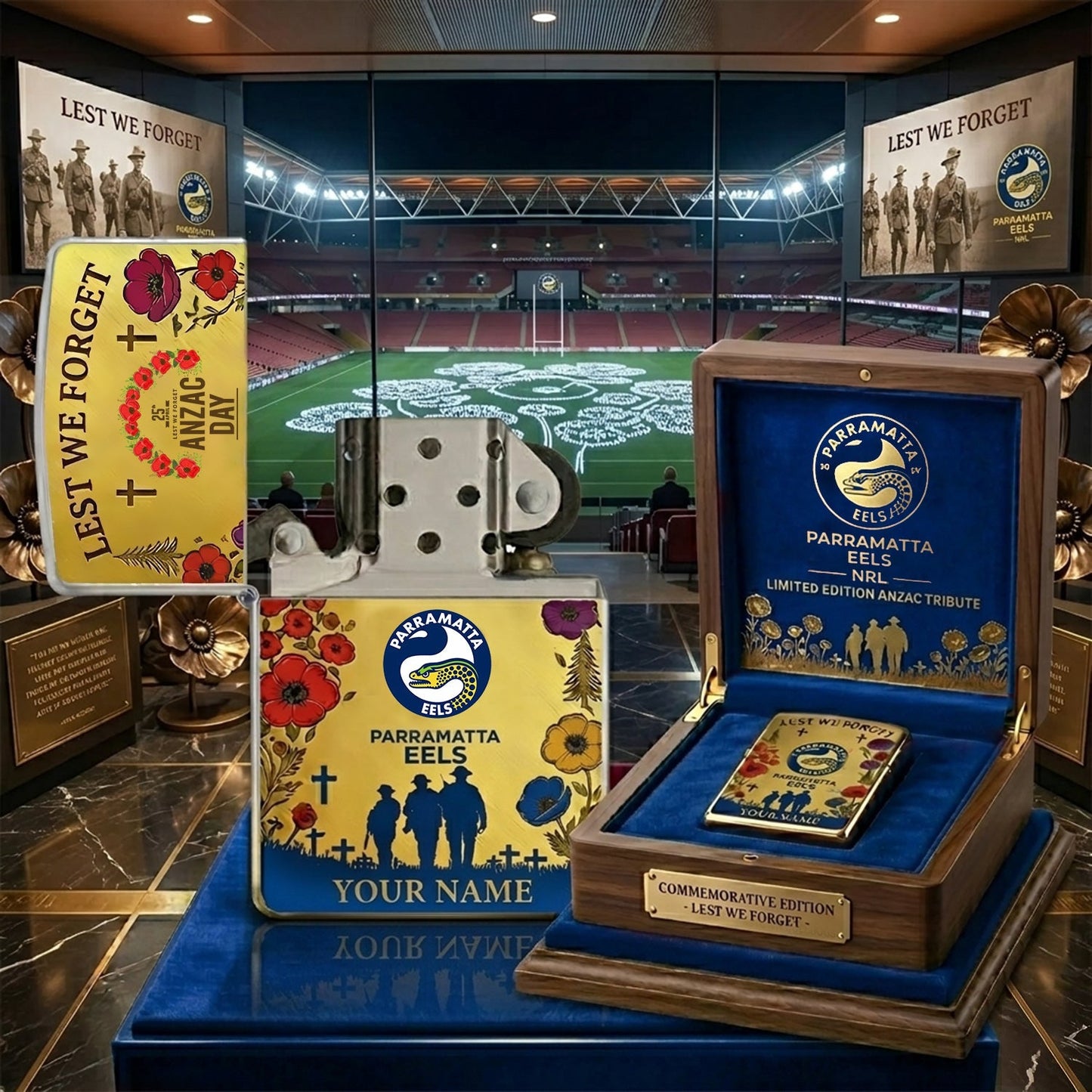 PREMIUM NRL X PE ANNIVERSARY 111TH ANZAC Personalized Lighter NDT NHM 300326