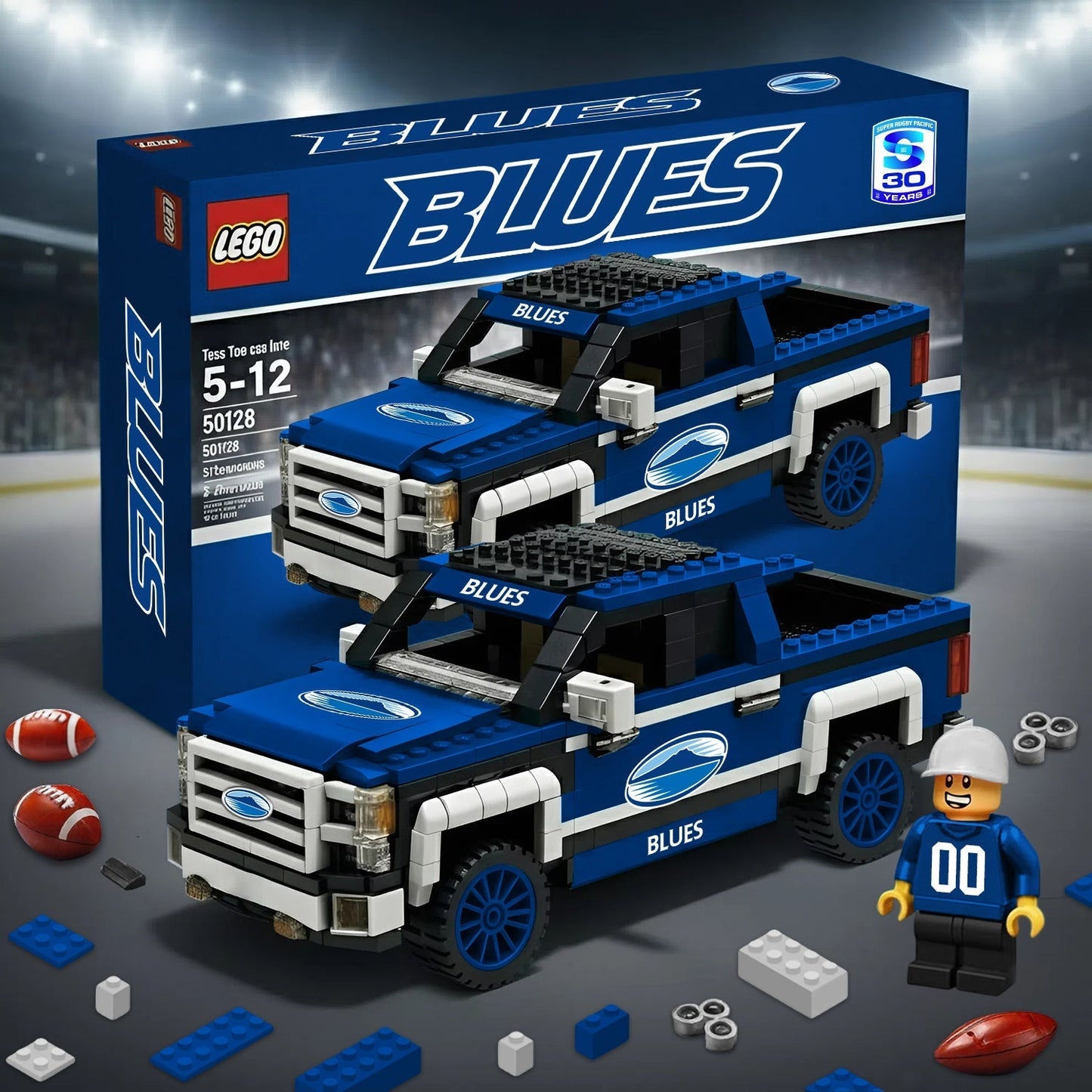 PREMIUM SPR X BLU CELEBRATING 30 YEARS 5D LEGO BUILDING BLOCK TRUCK LIMITED EDITION NDT NHM 190326