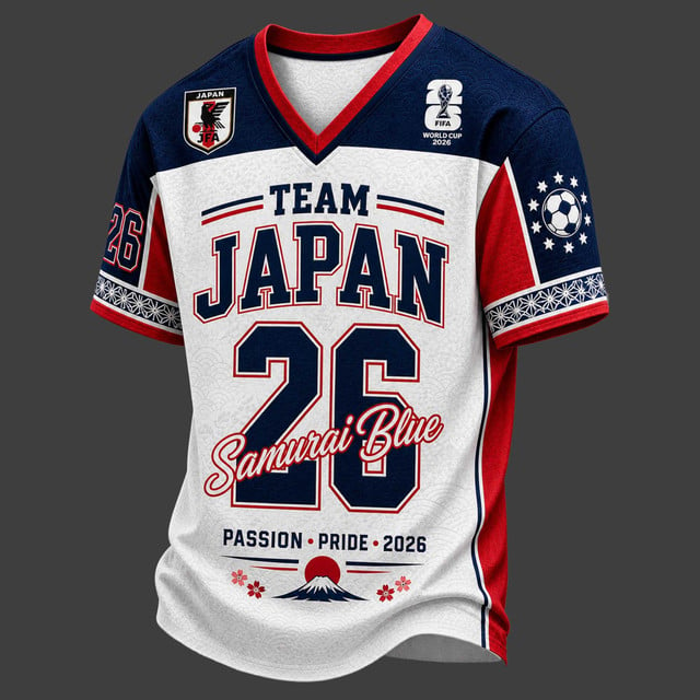 PREMIUM WC 2026 X JAP V-Neck Jersey LIMIED EDITIONS NDT VHM 190526