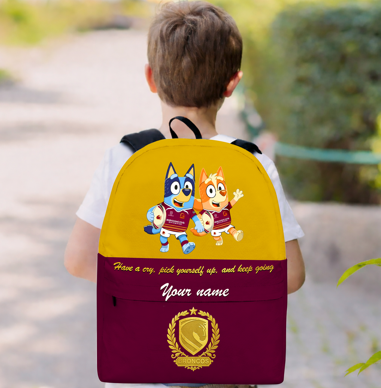 PREMIUM NRL X BB Schoolbag Bluey & Bingo Personalized Gifts For Son Limited Edition NDT VHM 030326